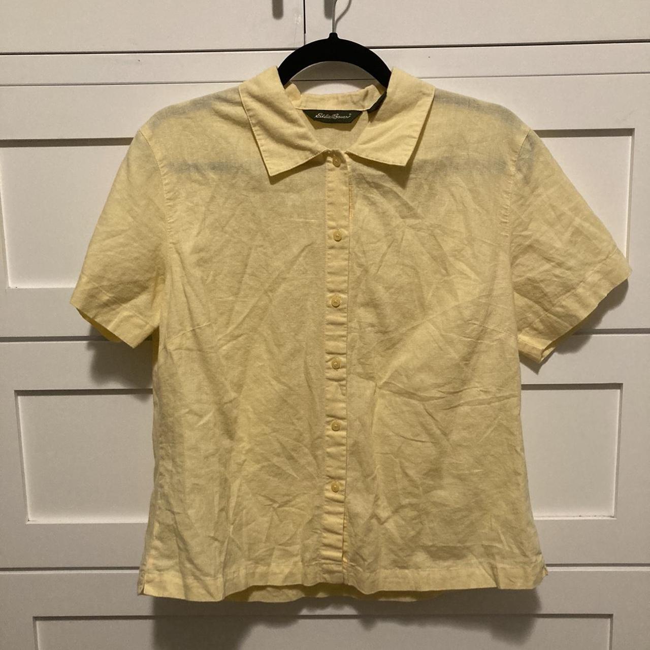 Eddie Bauer Women's Yellow Shirt | Depop