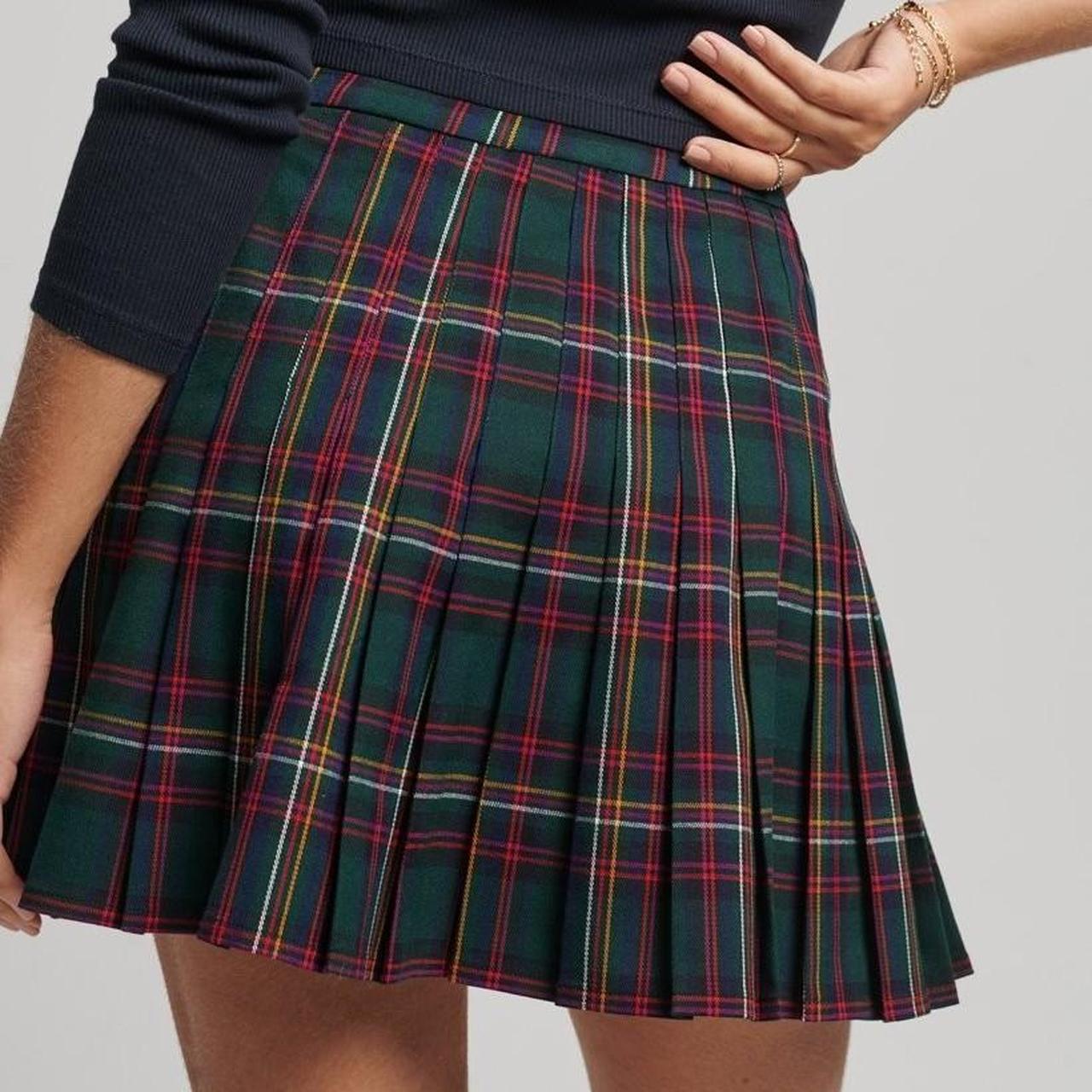 Superdry tartan mini skirt Only worn once, condition... - Depop
