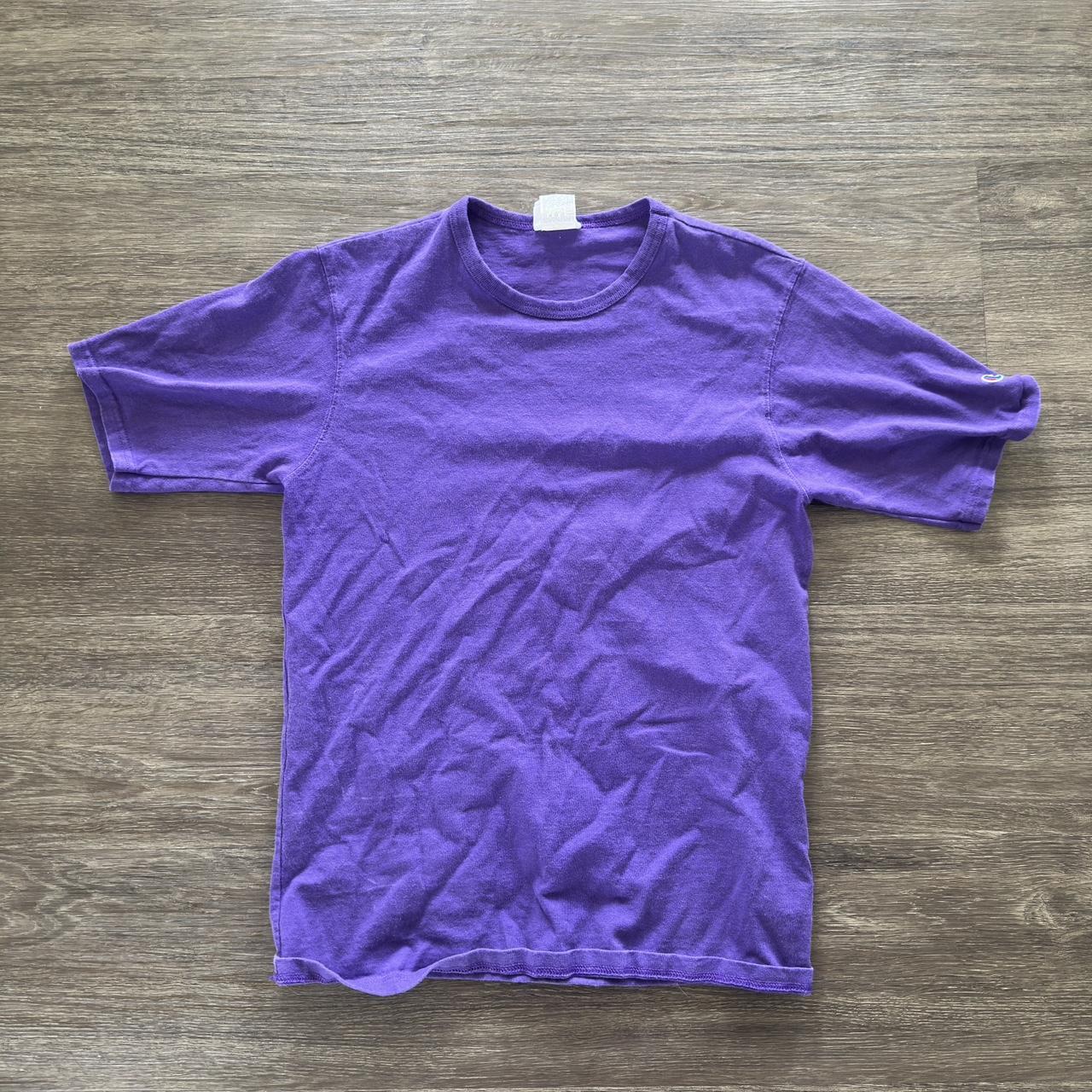 VINTAGE PURPLE CHAMPION SHIRT !! Size medium... Depop