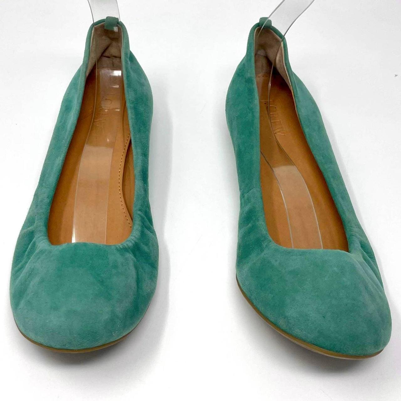 J crew clearance blue suede flats