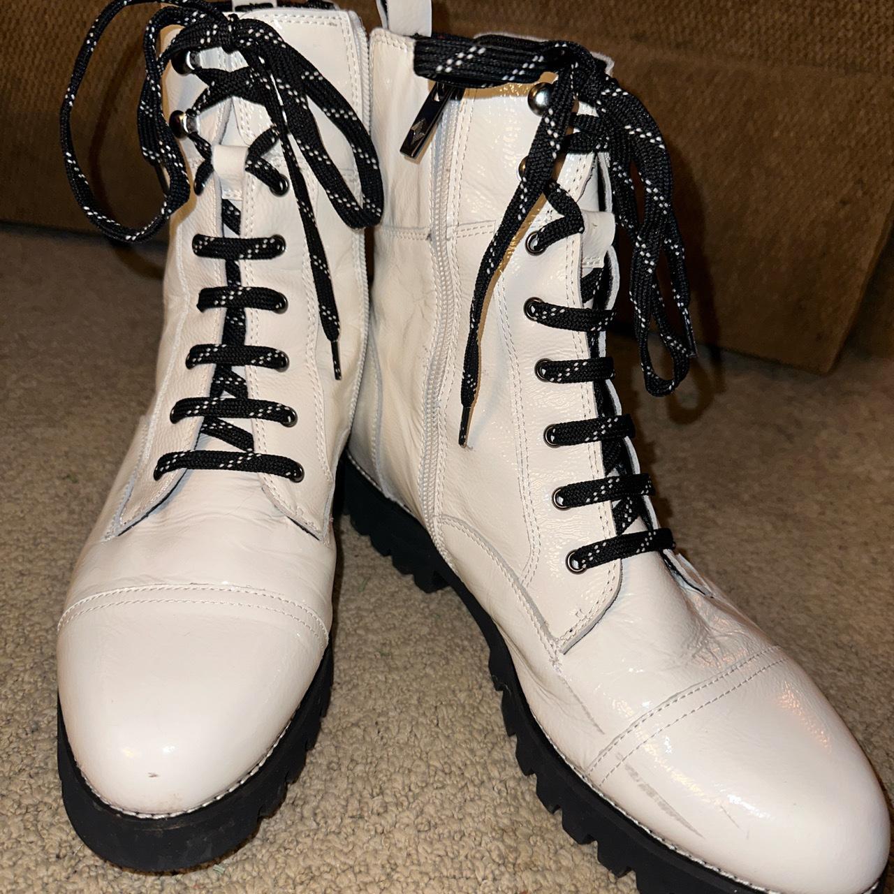 Donald pliner white boots on sale