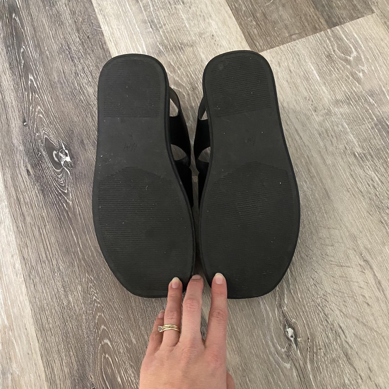 H&M vegan leather fisherman sandals. Velcro closing.... - Depop