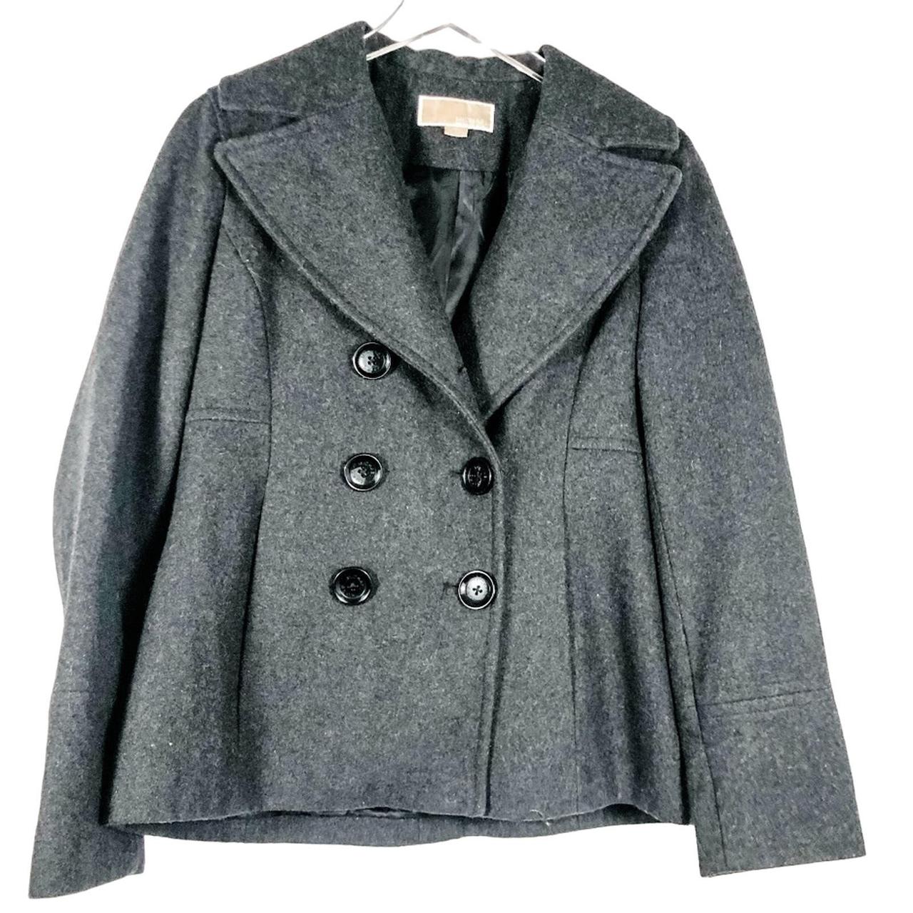 Michael Kors Dark Charcoal Gray Peacoat Jacket