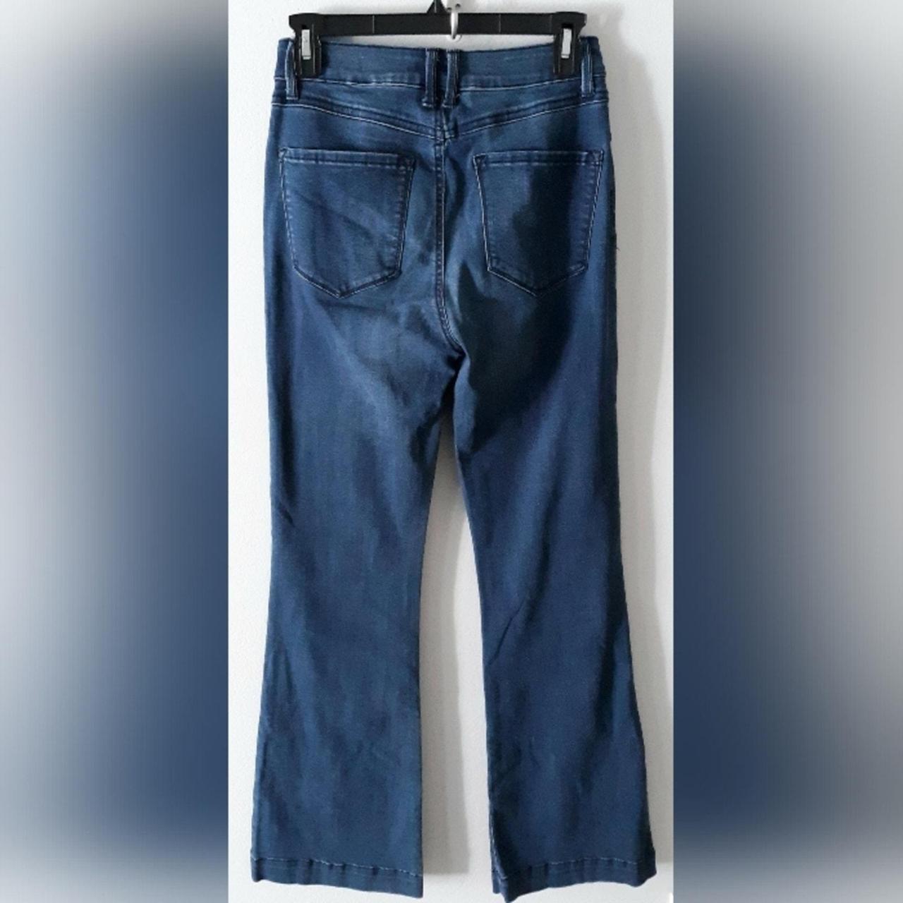 Kaari Blue Premium Denim Flare Jeans 6L Department Depop