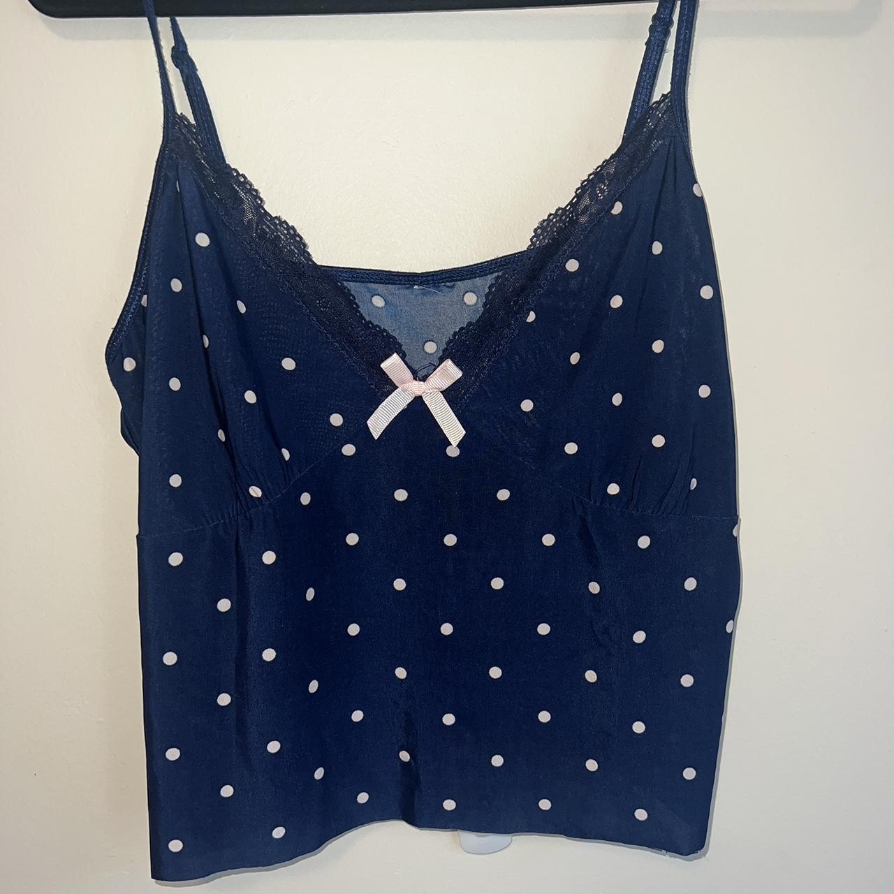 Vintage Polka Dot Cami Top Vintagetank Cami Depop