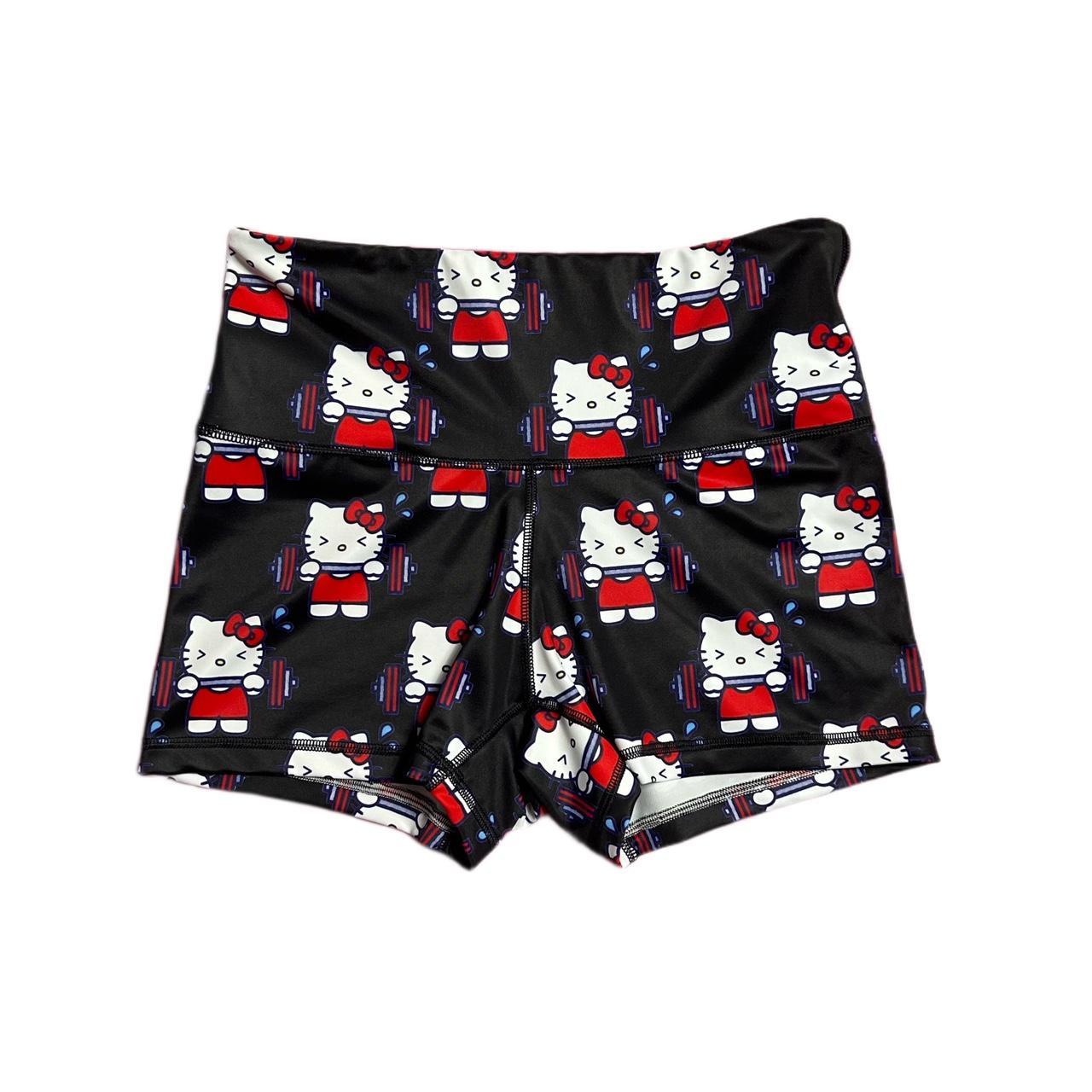 Sanrio Women's Black and Red Shorts | Depop
