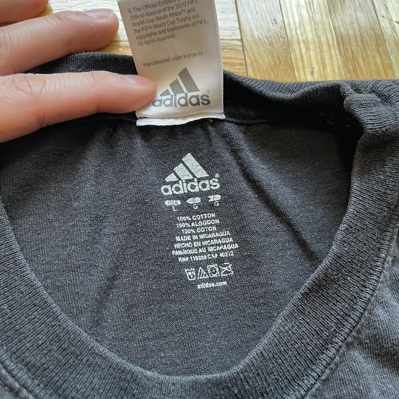 Adidas Men's Black and Blue T-shirt | Depop