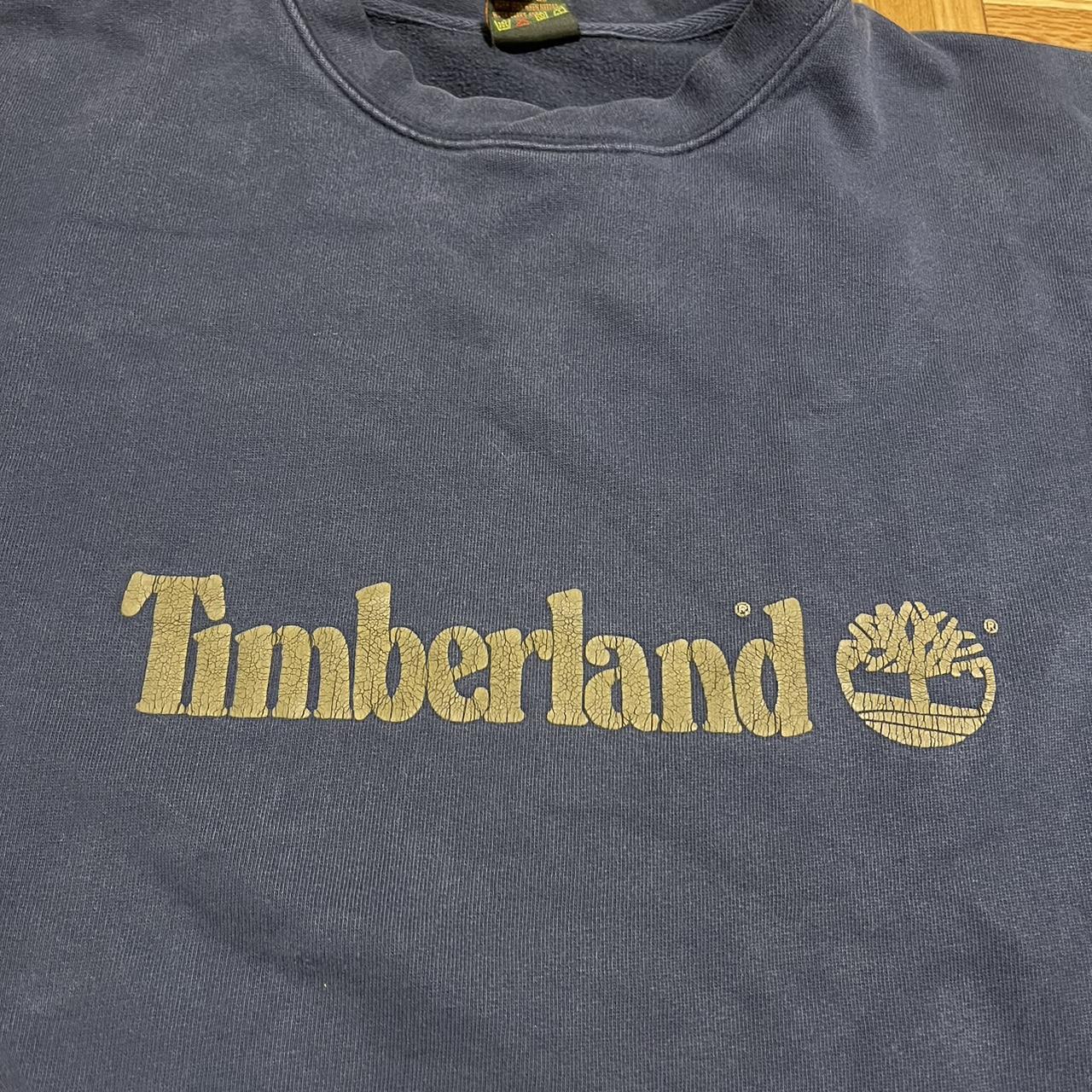 Vintage timberland essential logo spell out... - Depop