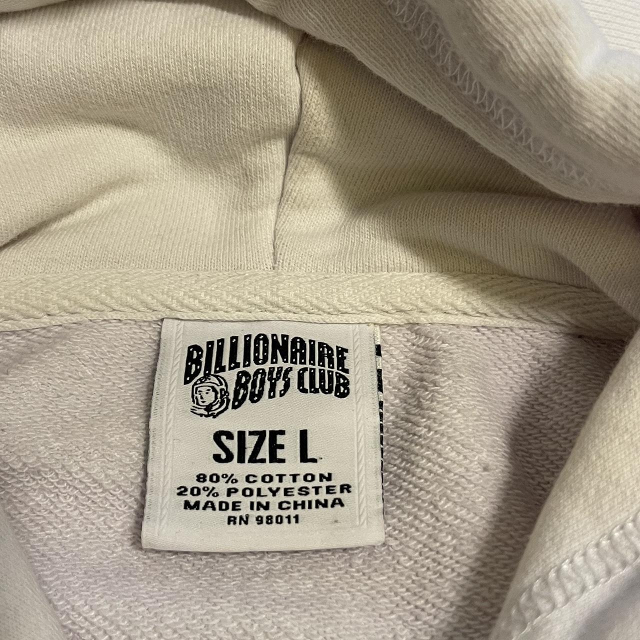 Billionaire boys club essential white hoodie with... - Depop