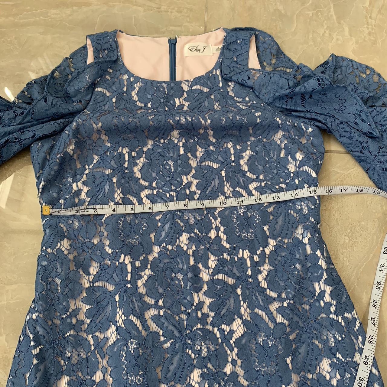 Eliza J blue lace dress size 6 In great condition - Depop