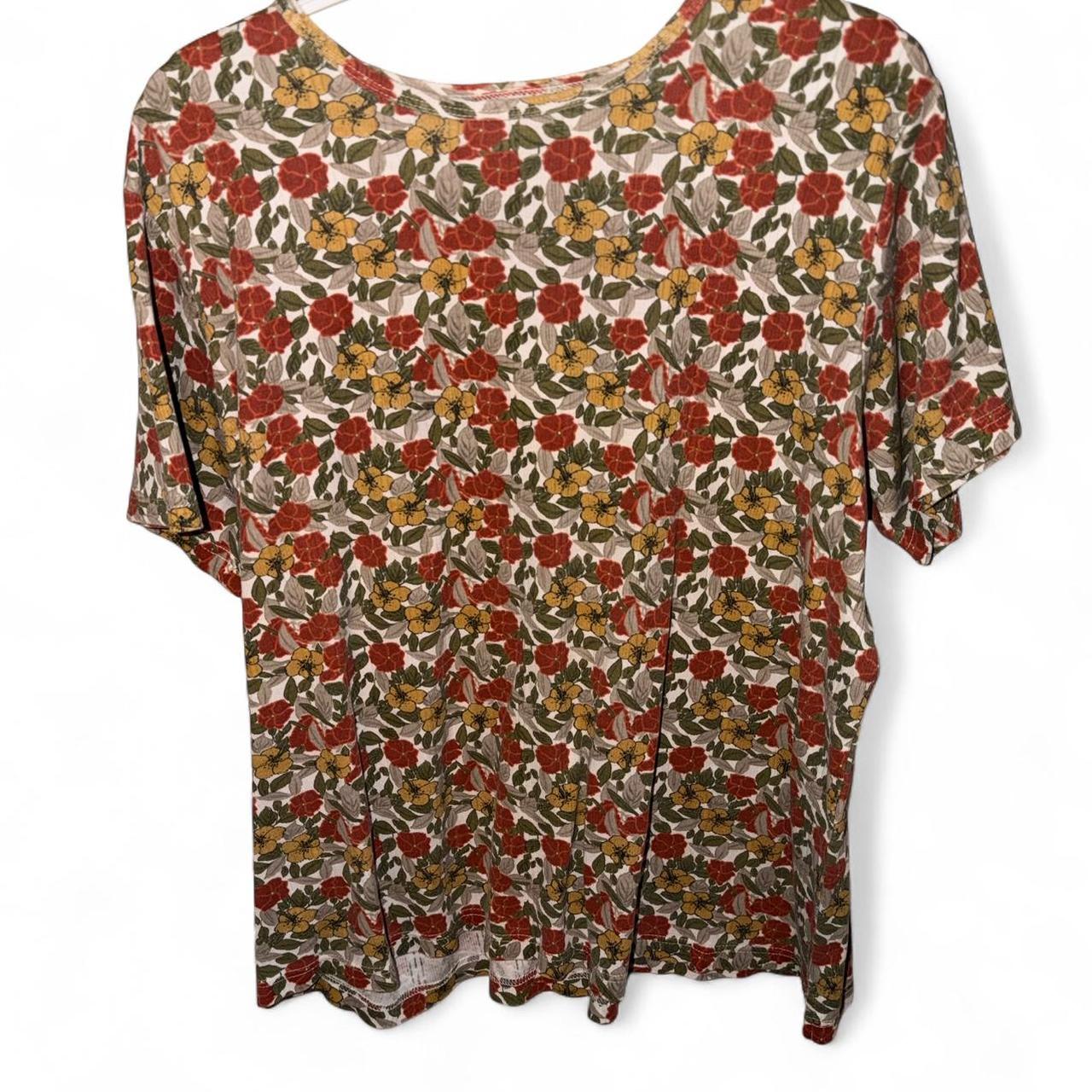 Basic Editions Women's Blouse - Multi/Orange - XL… - image 1