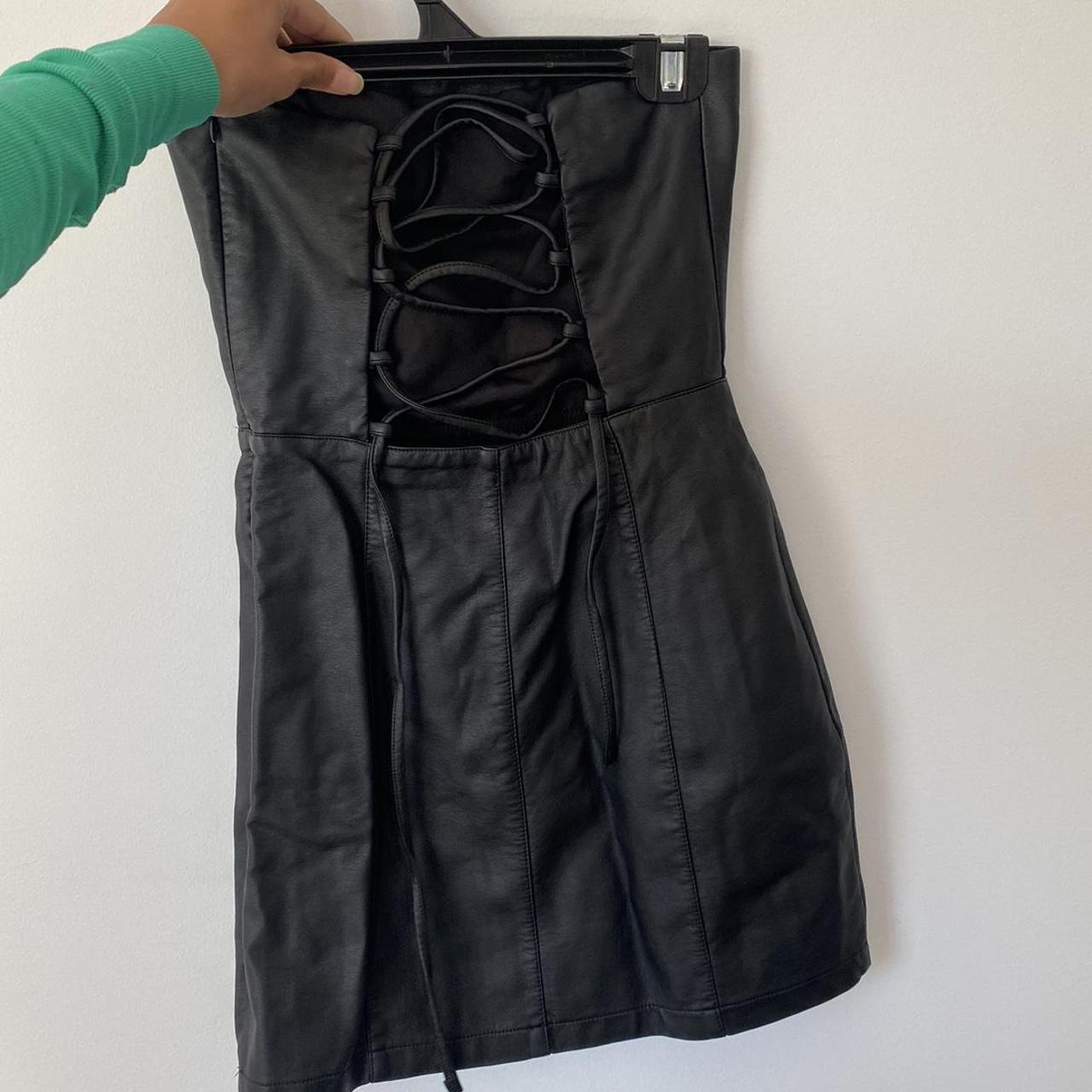 Glassons strapless leather bodycon dress Depop