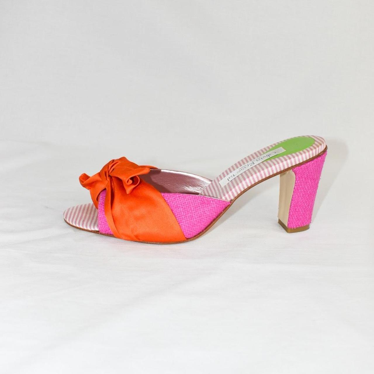 Women's Pink and Orange Sandals | Depop