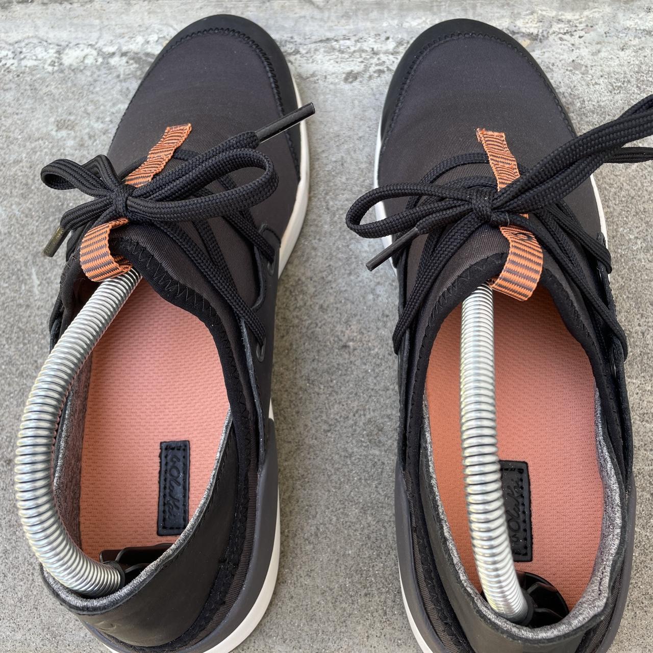 Olukai Womens Mikili Comfort Shoes Lace Up Slip On Sneakers Black