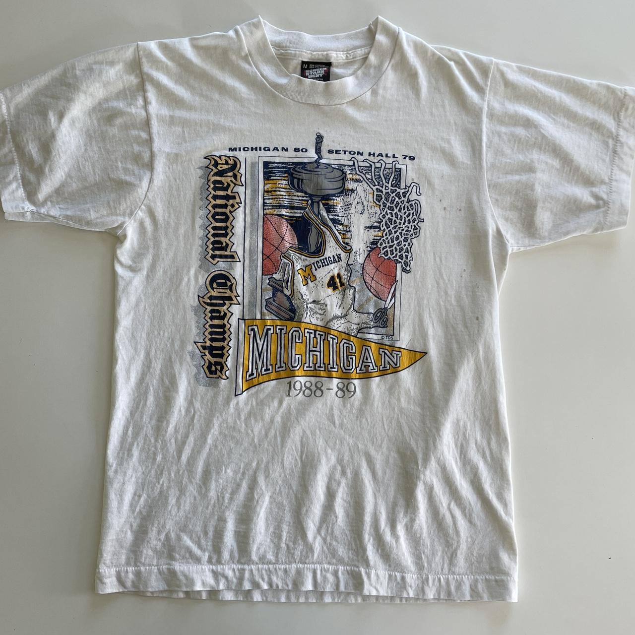 MICHIGAN WOLVERINES Basketball - 1989 NCAA Champions T-Shirt