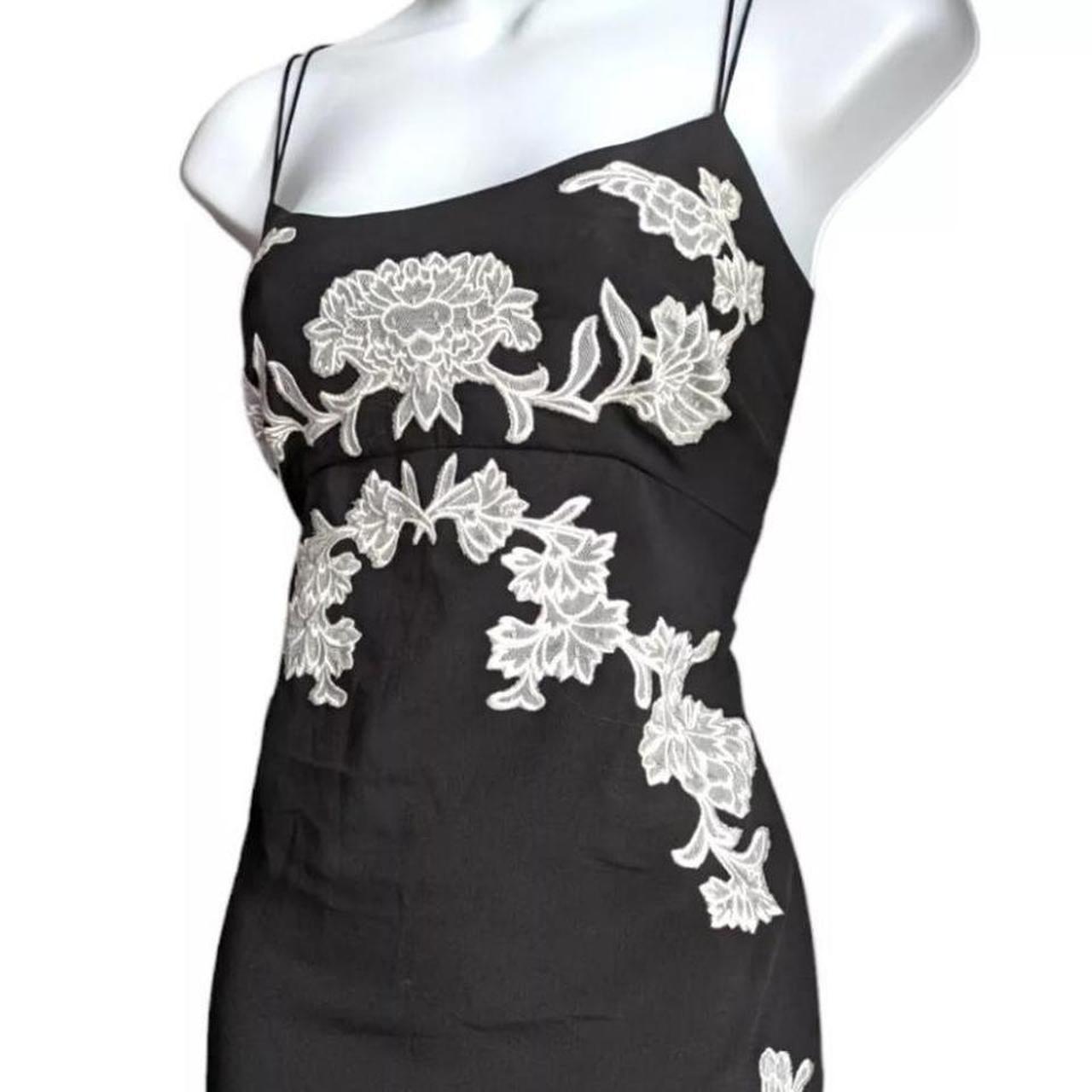 Karen MILLEN floral appliqué contour slip cami