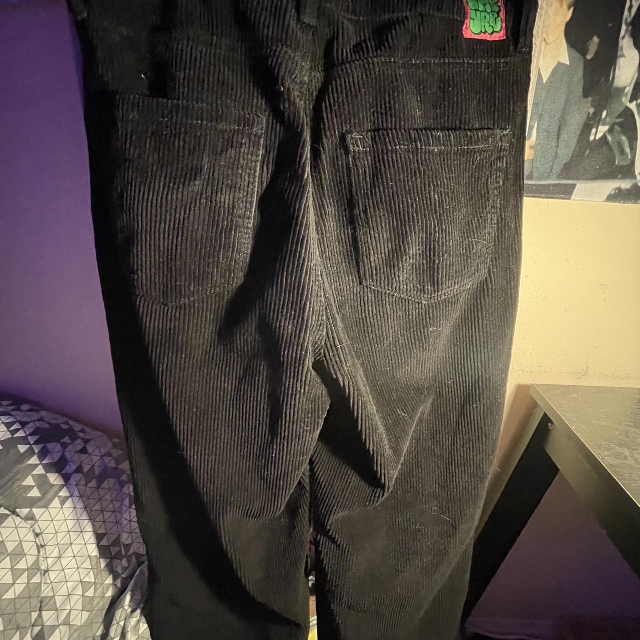 black corduroy empyre pants size 8 DM FOR... - Depop