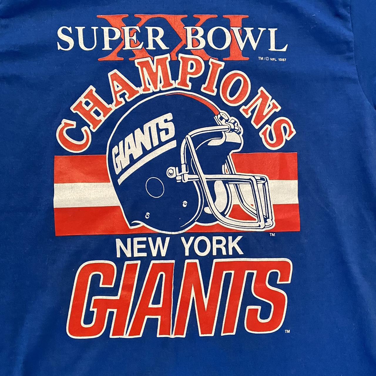 Vintage 80s New York Giants Champions 1987 T-Shirt Medium NFL