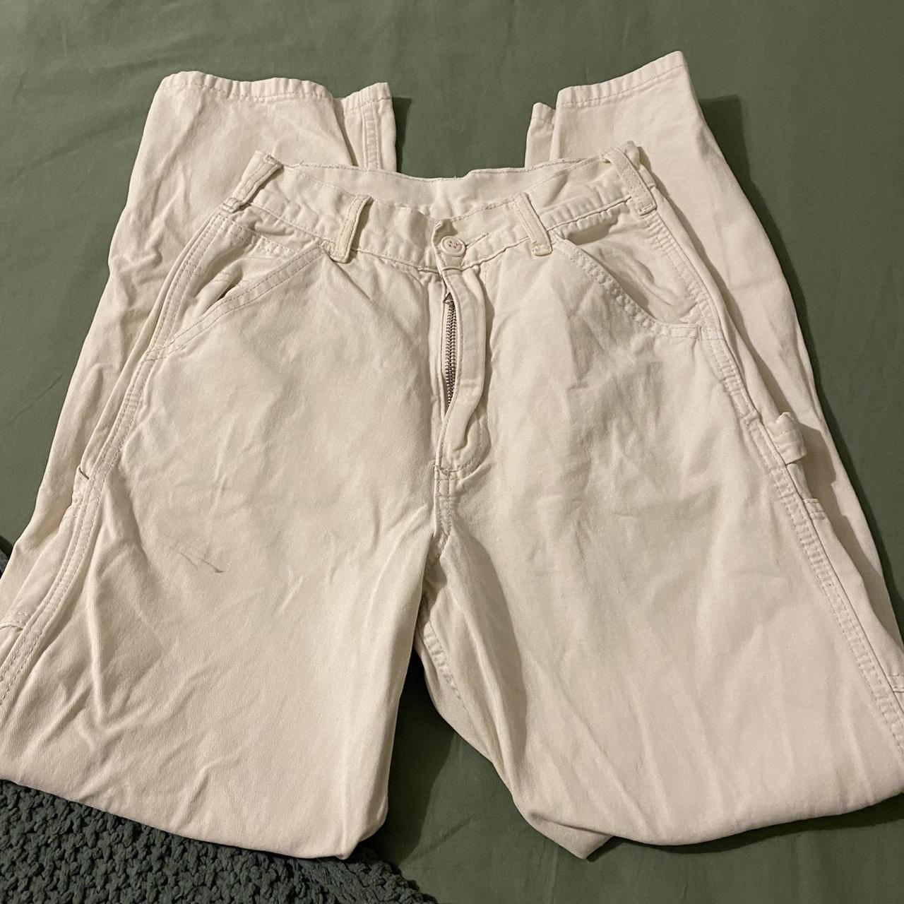 Brandy cargos!! Super cute love the cream color!!... - Depop