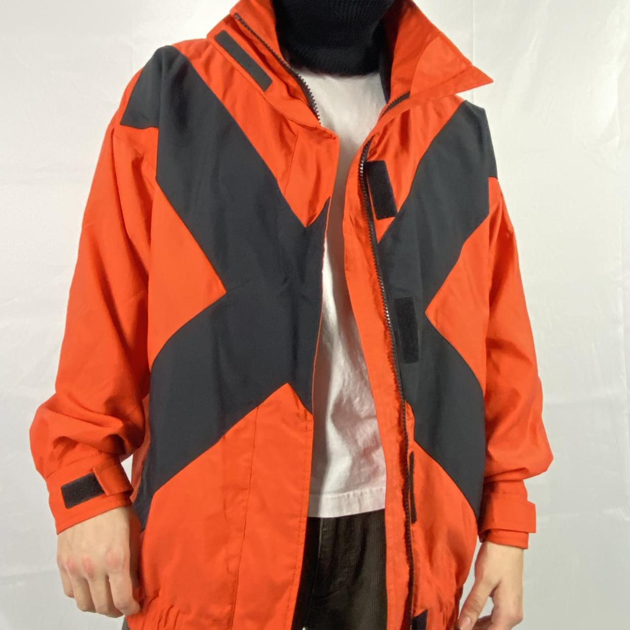 Burberry orange track jacket with an oversized Depop