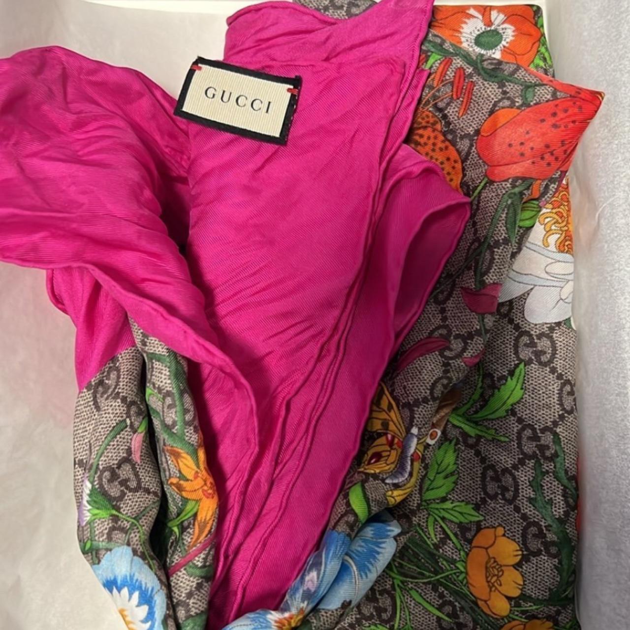Gucci silk Scarf Depop