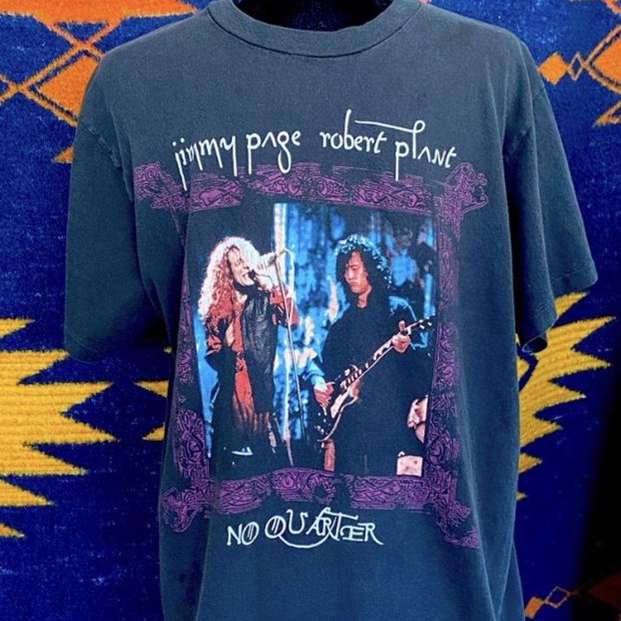 Vintage 1995 Jimmy Page Robert Plant No Quarter World Tour popular Shirt