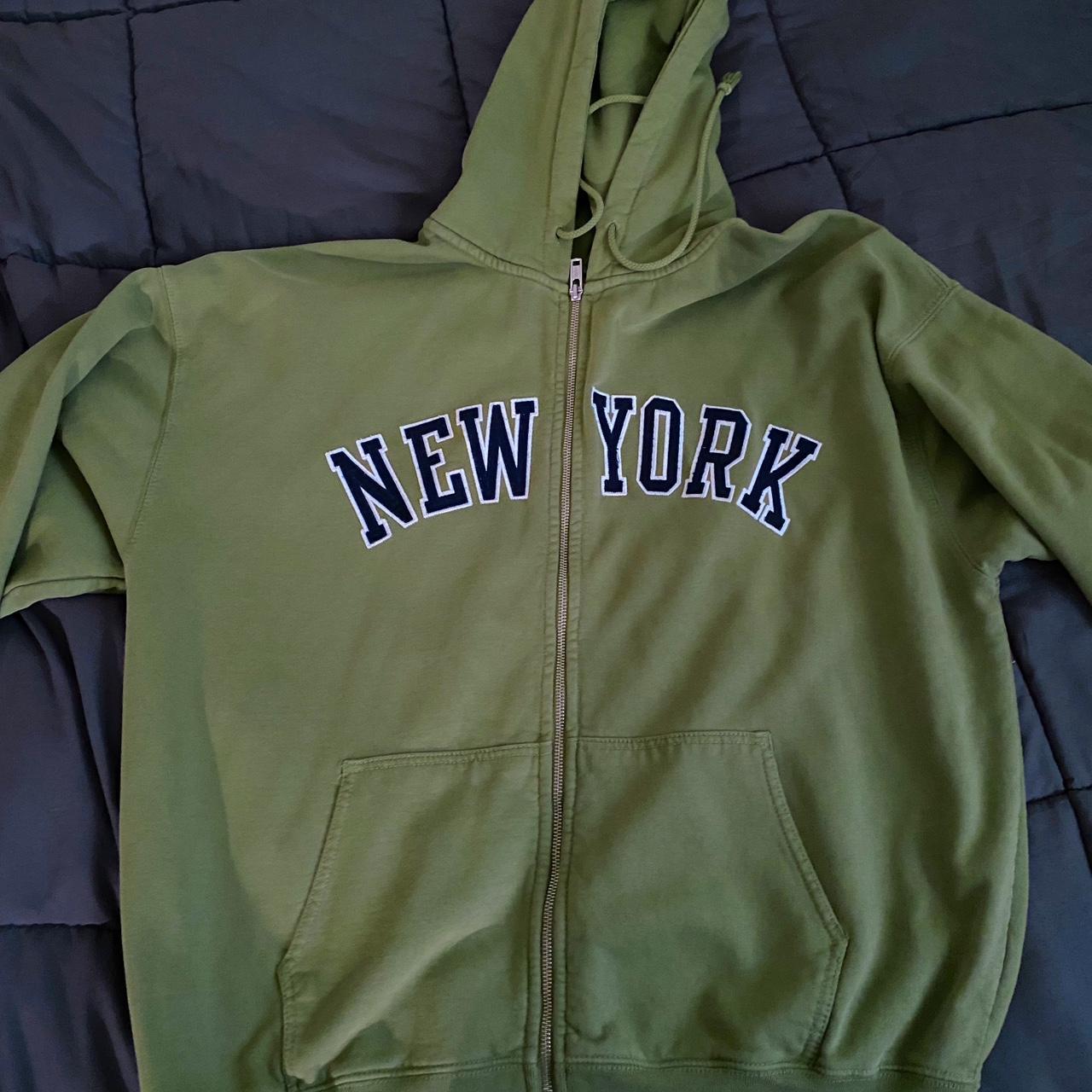 matcha green brandy melville new york hoodie. no... Depop
