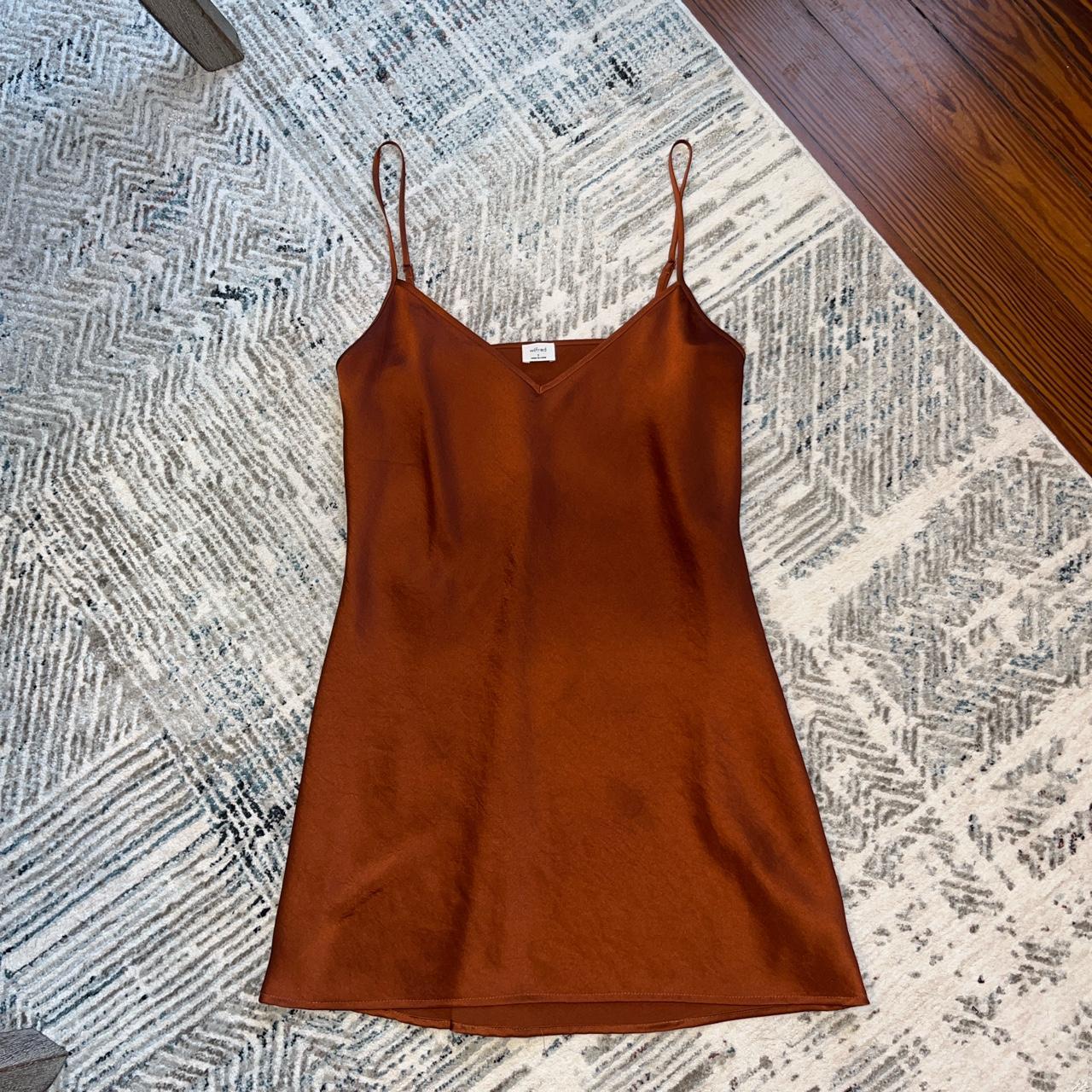 Aritzia Women's Orange Dress Depop