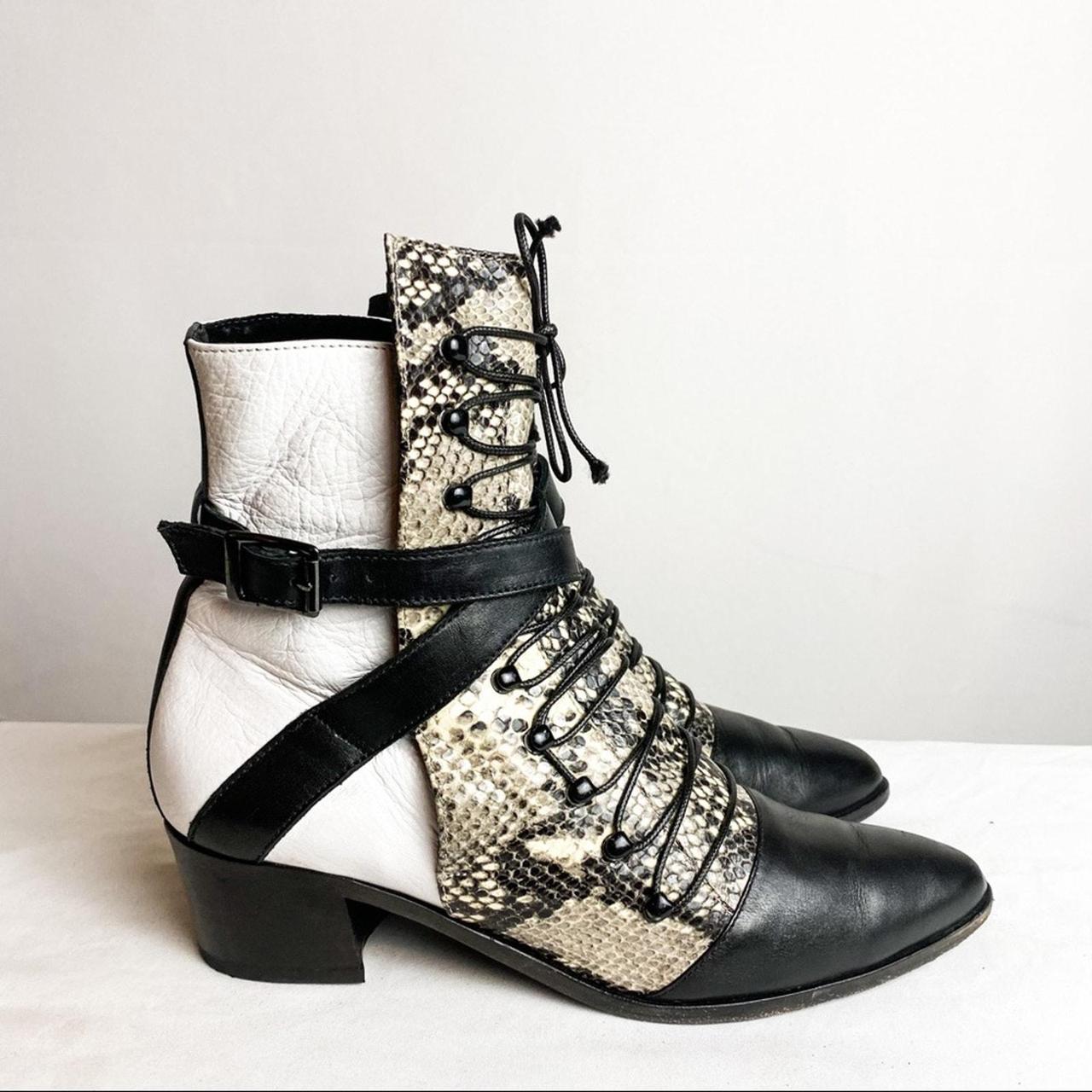 MODERN VICE Nikki leather ankle boot in Snake In