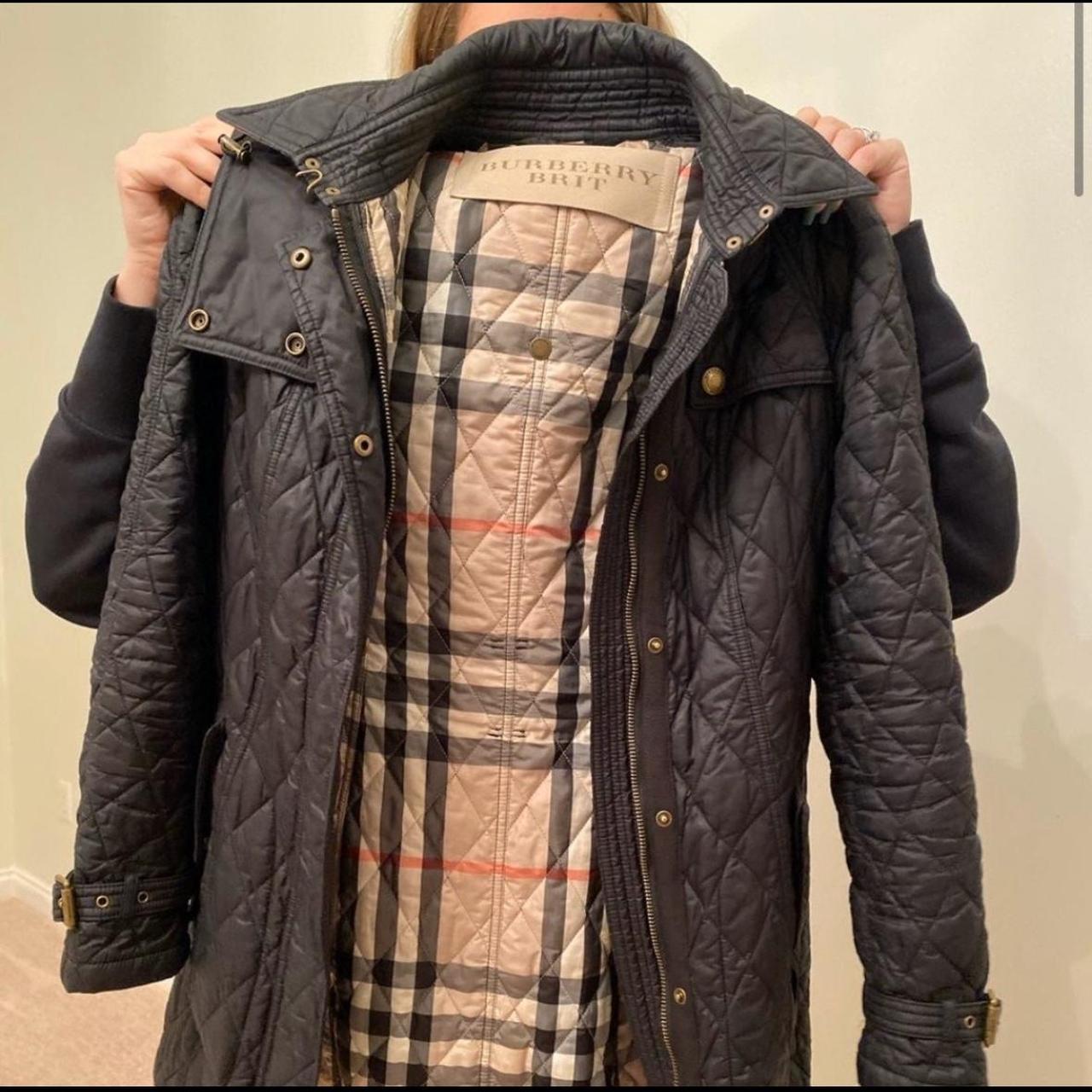 Burberry finsbridge quilted coat black best sale