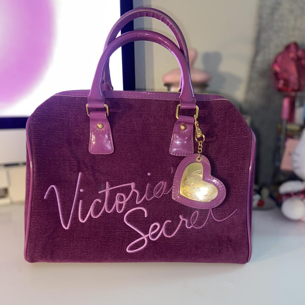 Purple Y2K Victoria Secret Mini Bowler Bag. Sooo soo Depop