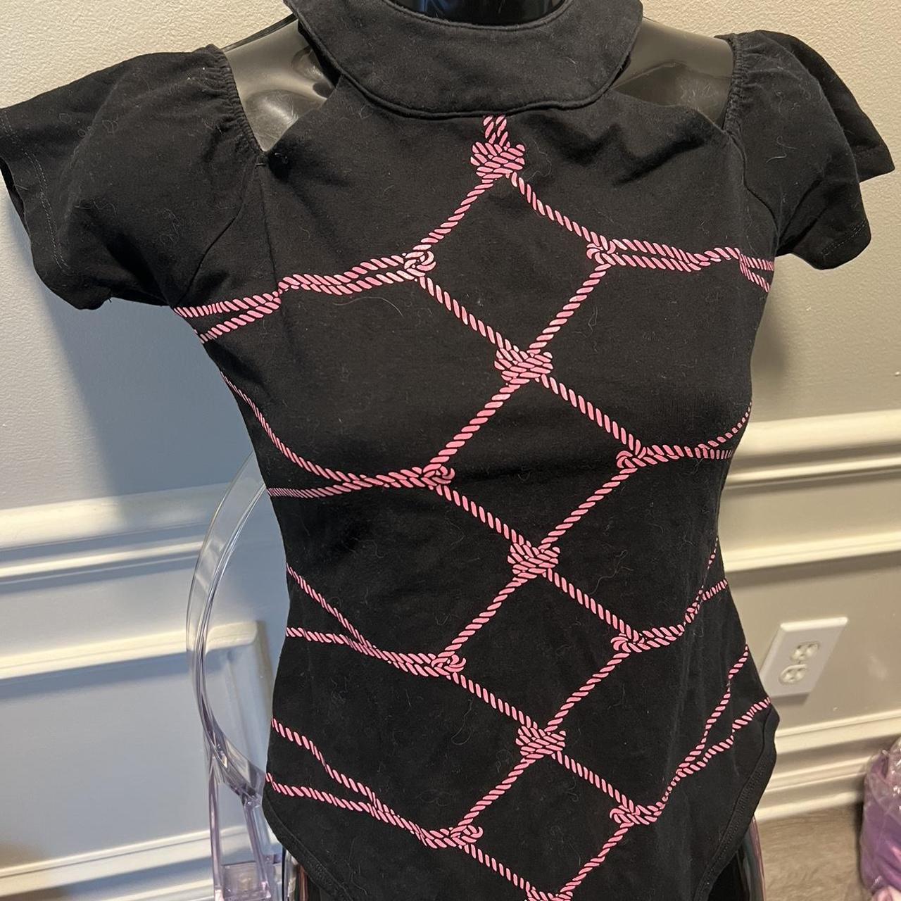 Pink shibari pastel goth romper by little for big... Depop