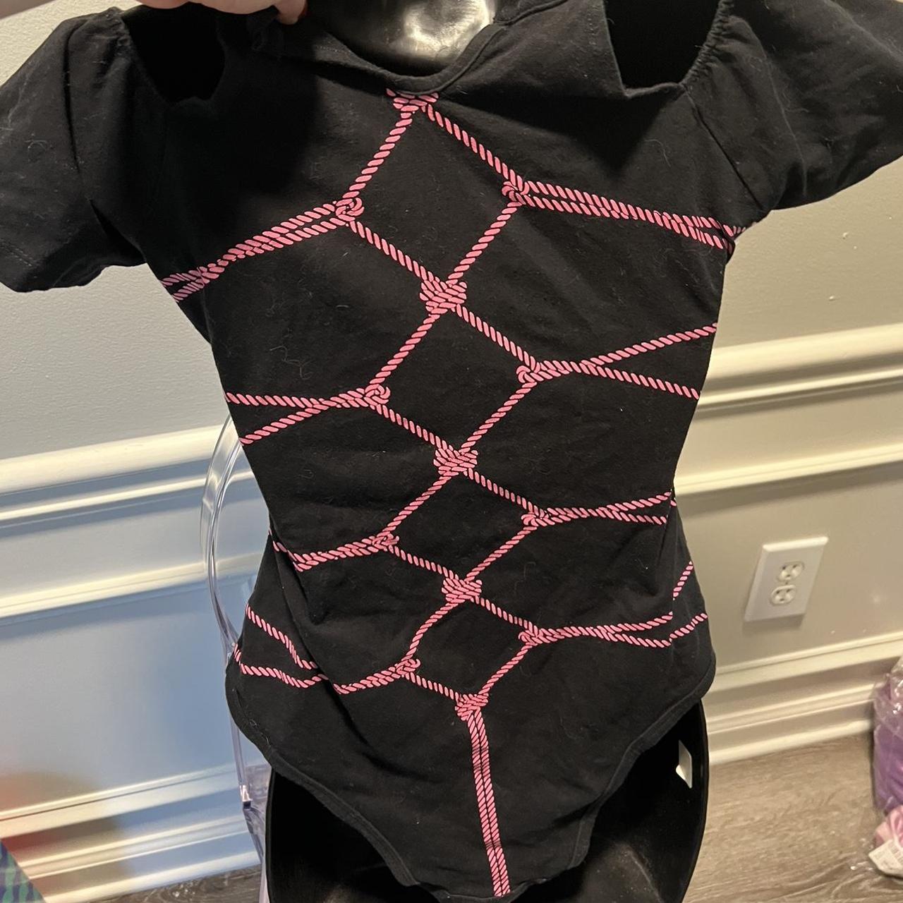 Pink shibari pastel goth romper by little for big... Depop