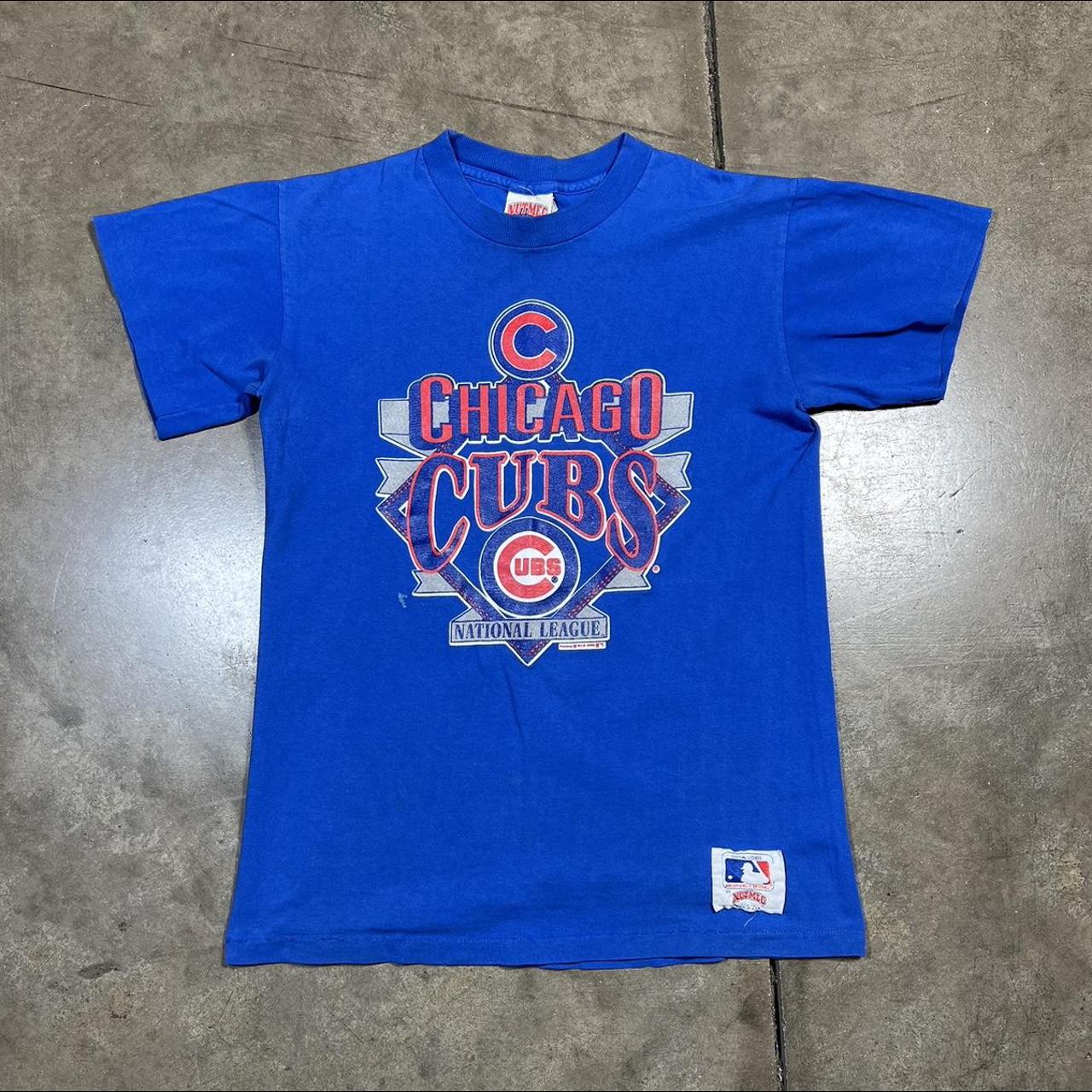 Vintage late 90s “Chicago Cubs” nutmeg t-shirt • - Depop