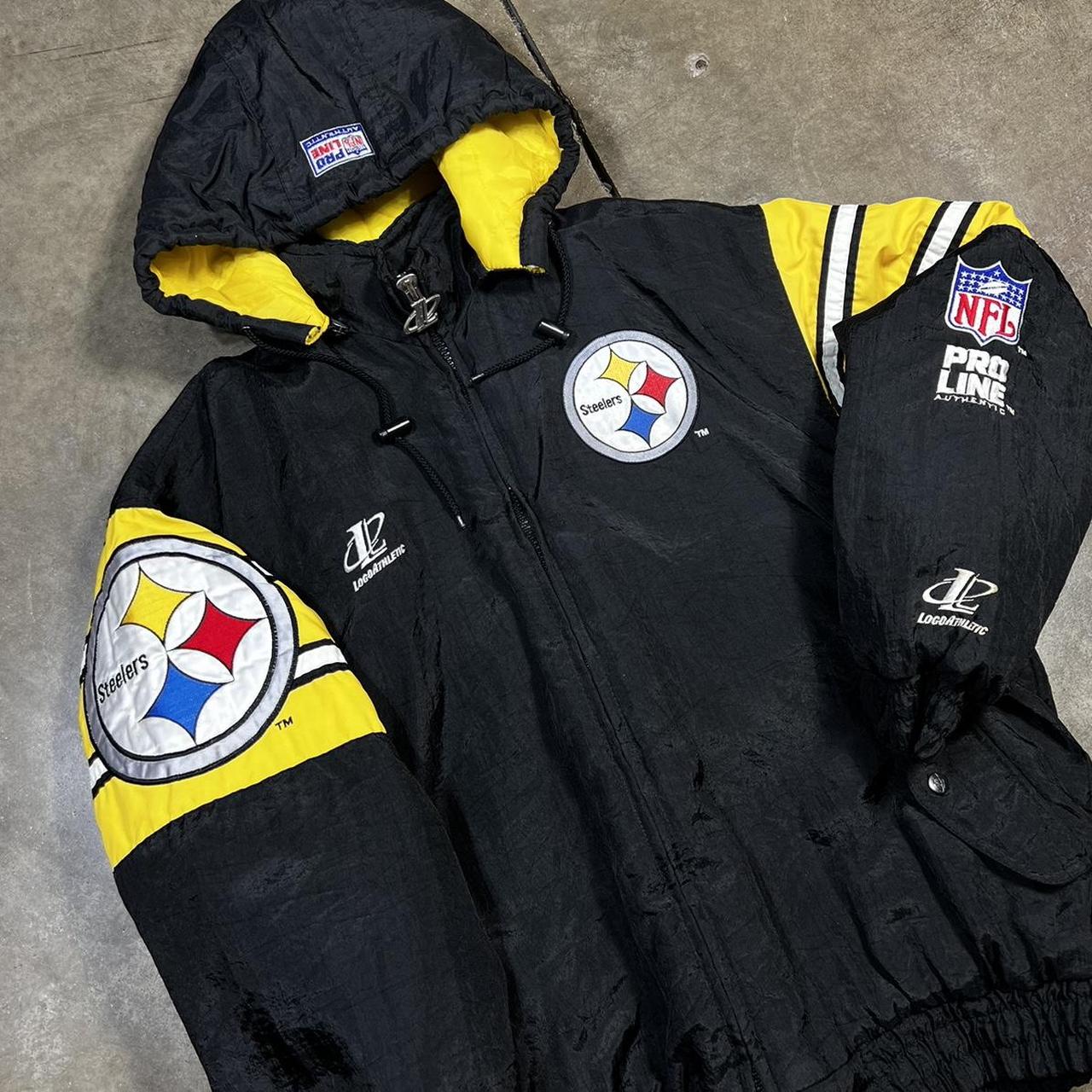 90s Vintage Pittsburgh Steelers Windbreaker - Depop