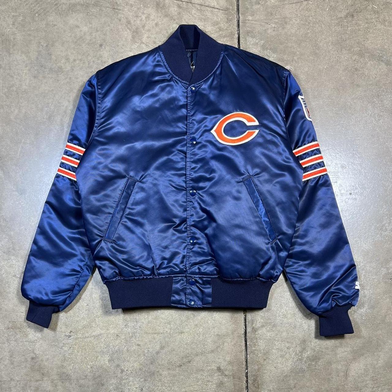 Amazing Vintage Starter Chicago Bears Varsity Jacket - Depop