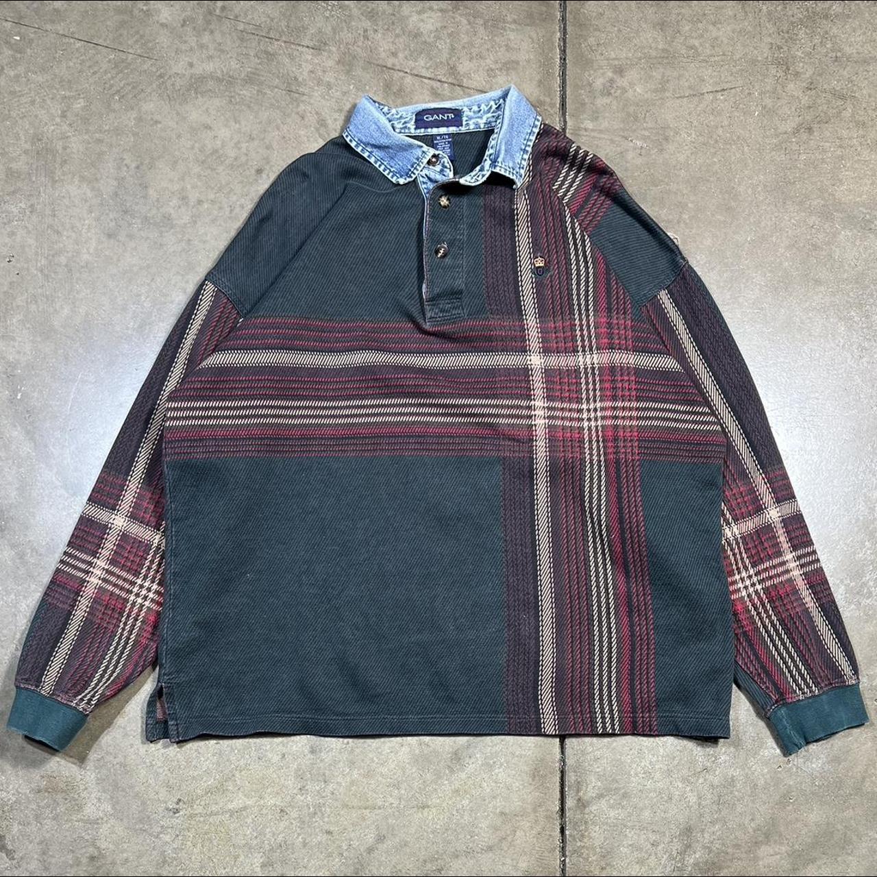 GANT Men's Green and Navy Shirt