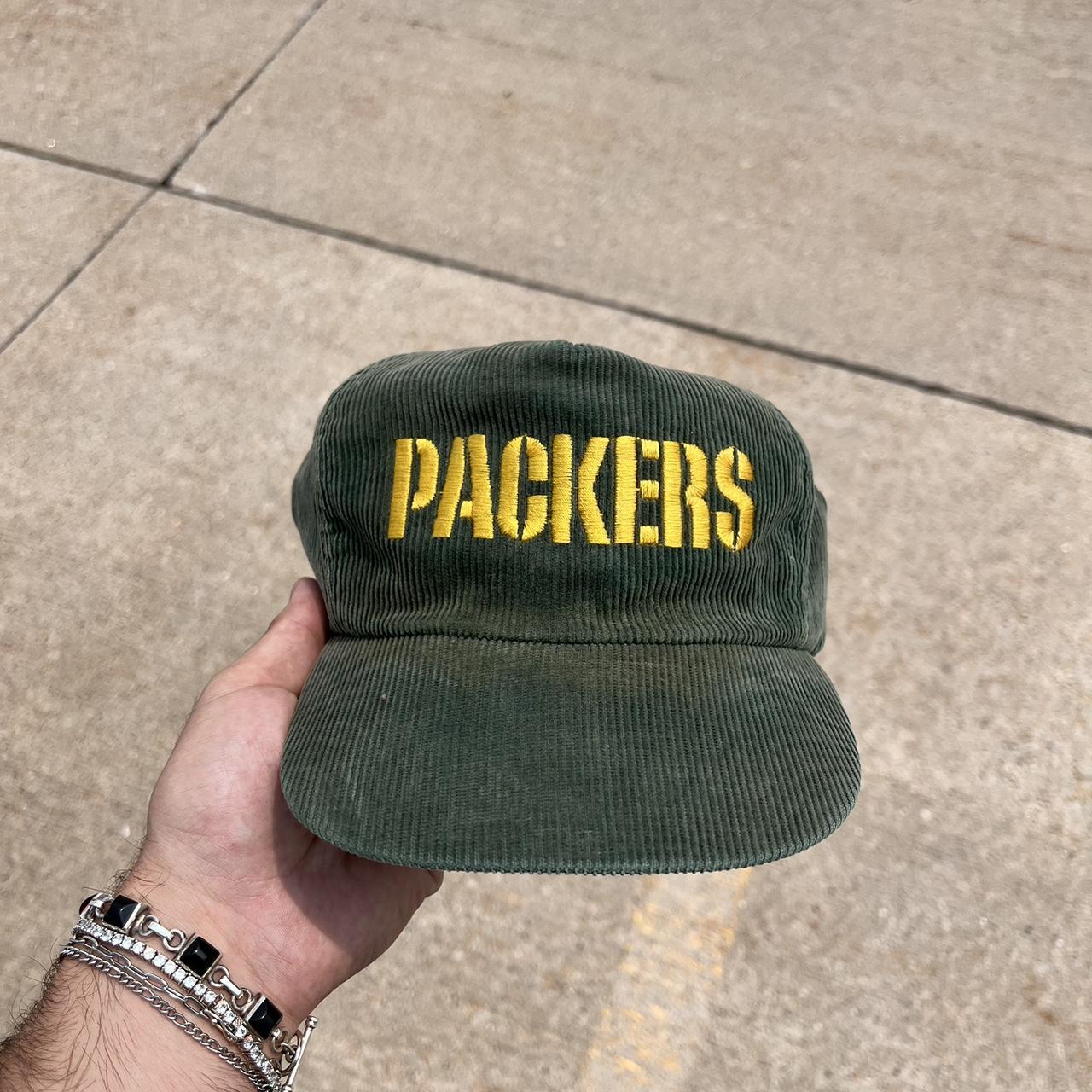 Vintage Green Bay Packers Script Style Snapback Hat - Depop