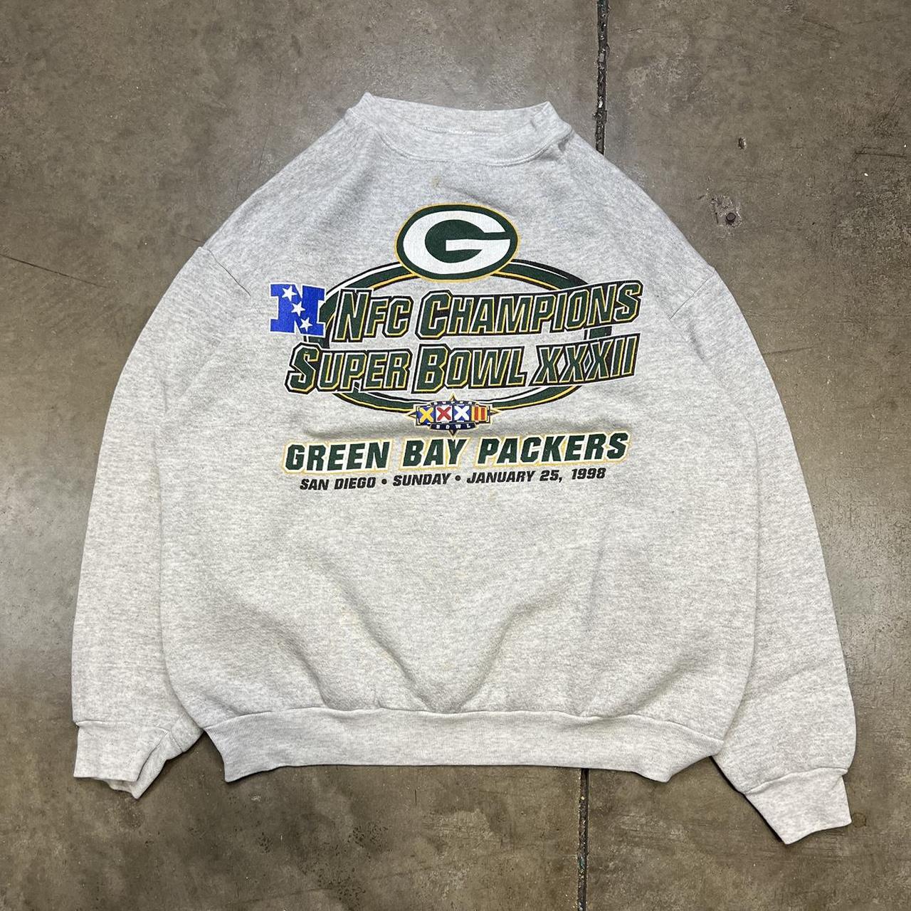 Vintage Logo 7 Green Bay Packers Crewneck Sweatshirt