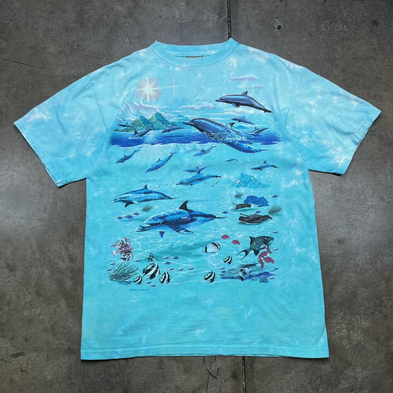 Vintage 90s Dolphins T-shirt by Liquid Blue Retro Tie-dye 