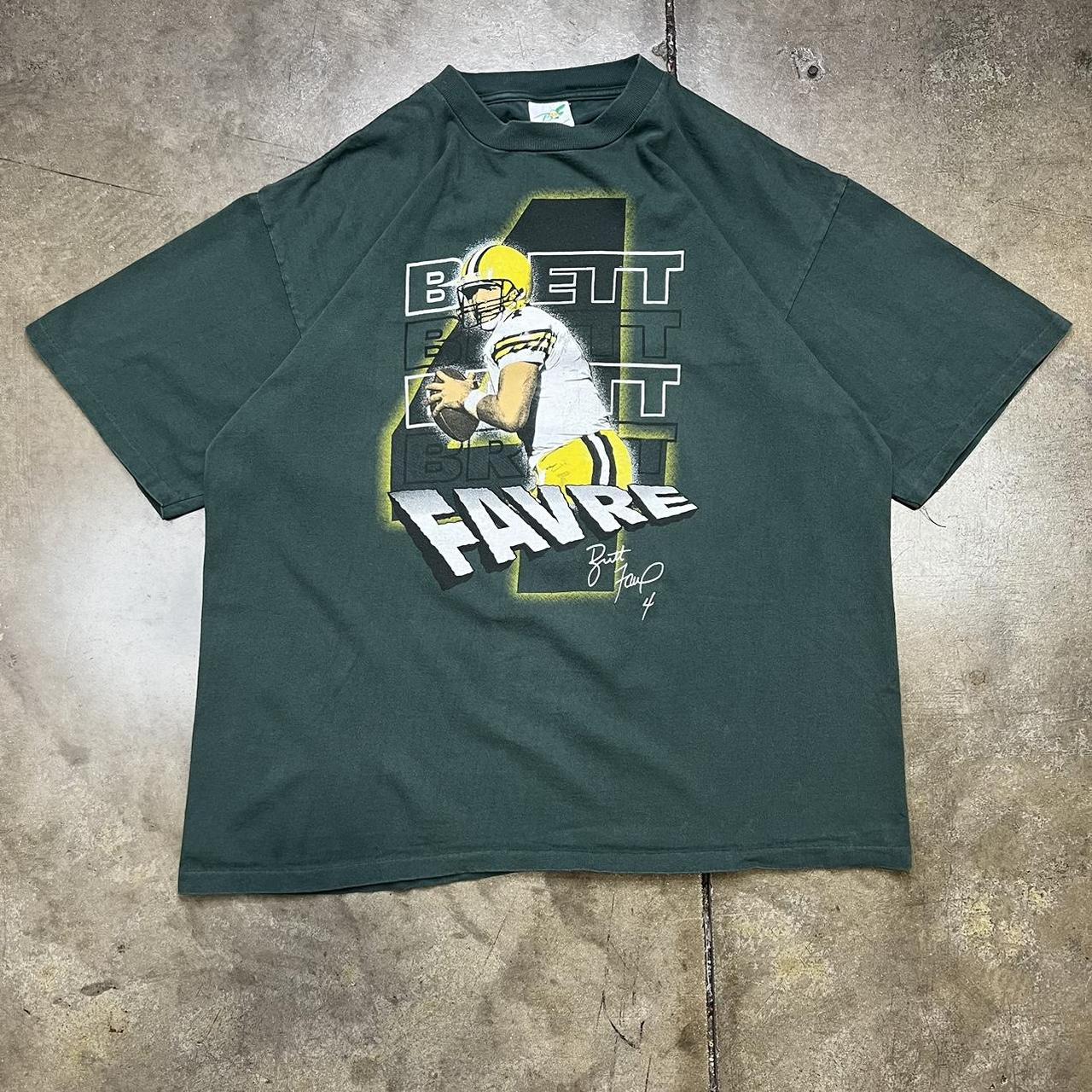 ShopExile 90s Brett Favre Shirt Green Bay Packers Shirt Starter Football T Shirt 1990s NFL Streetwear Tshirt Sports Black Vintage Medium