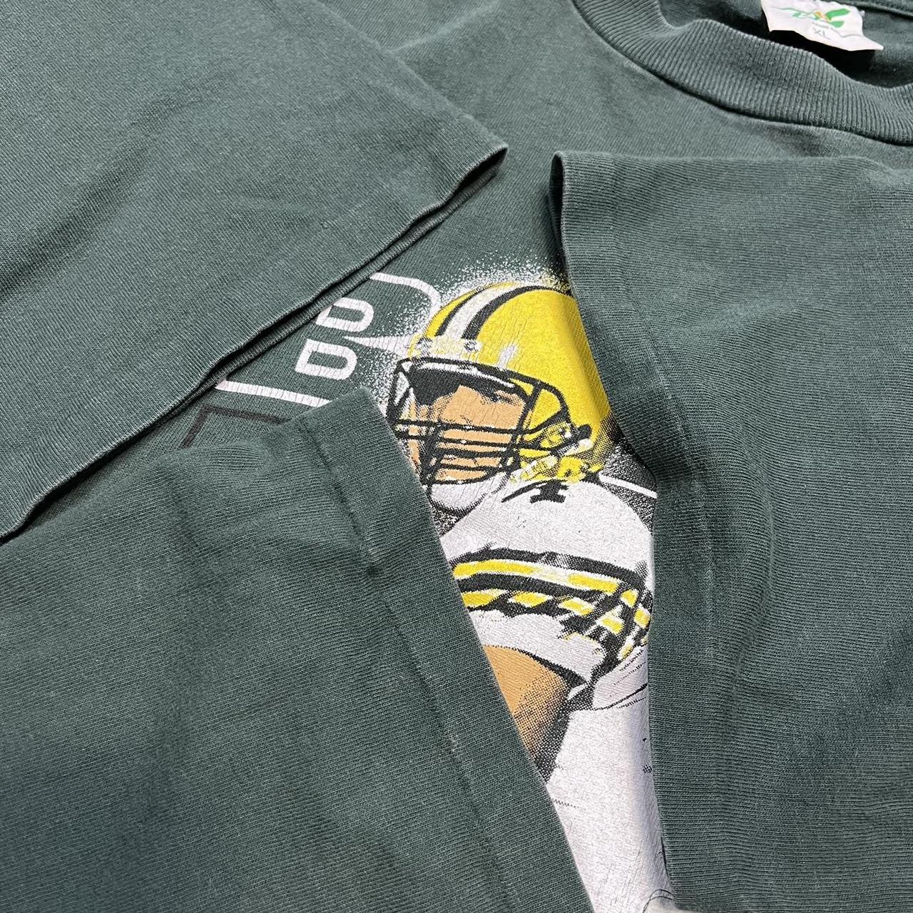 ShopExile 90s Brett Favre Shirt Green Bay Packers Shirt Starter Football T Shirt 1990s NFL Streetwear Tshirt Sports Black Vintage Medium