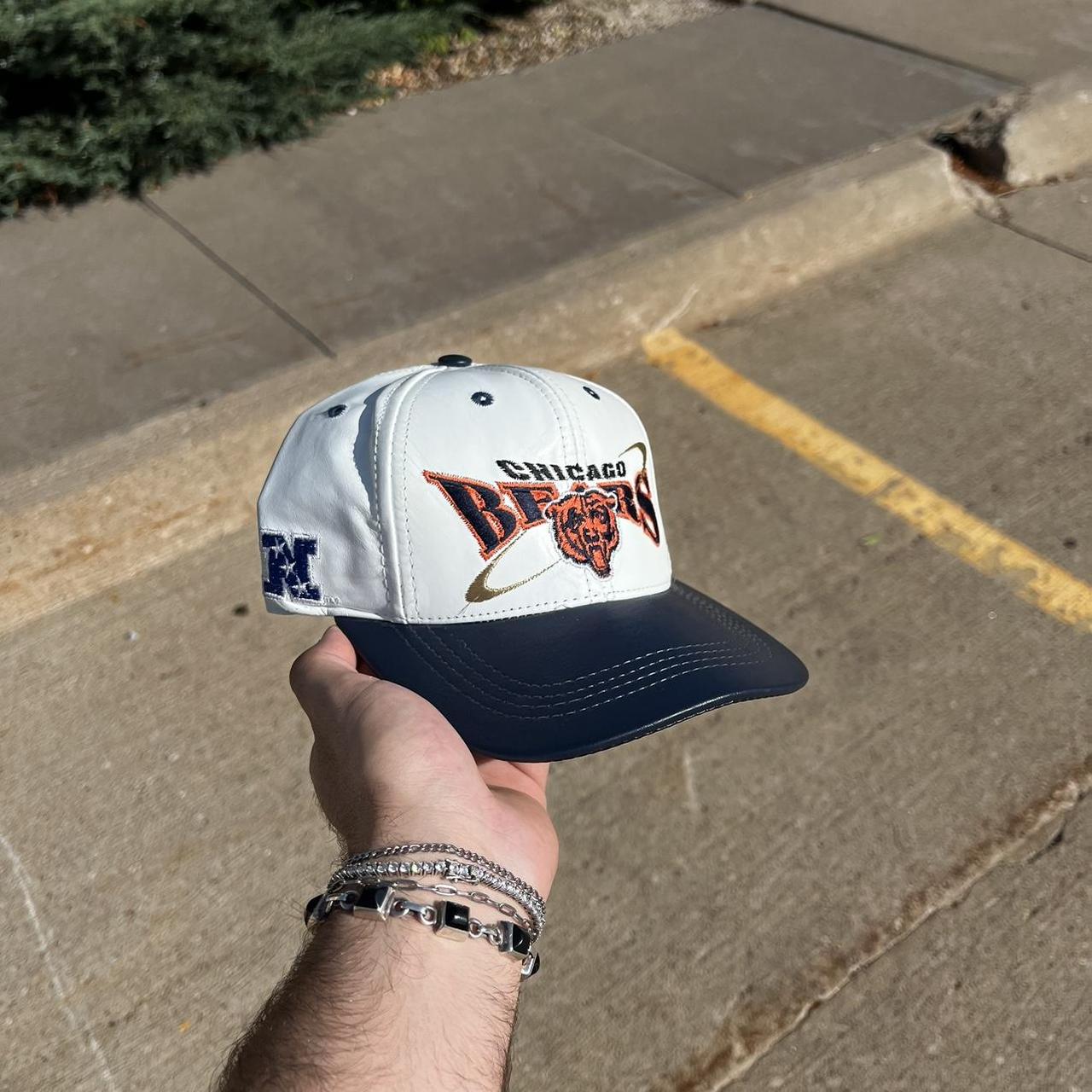 Vintage Chicago Bears Leather Hat, Chicago Bears