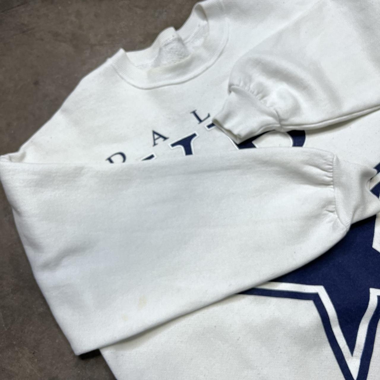 Vintage Dallas Cowboys Sweatshirt XL White Blue 90s NFL Football All Over  Print 