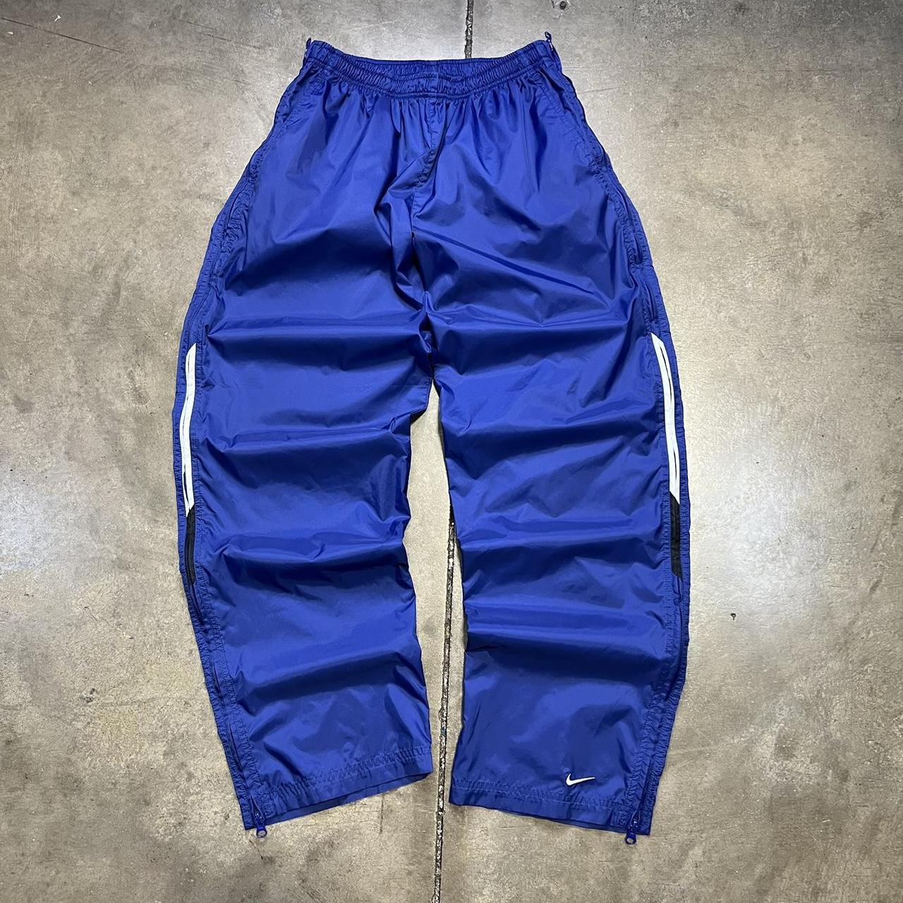 Vintage deals 90s Nike Blue Swoosh Windbreaker Joggers Track Pants