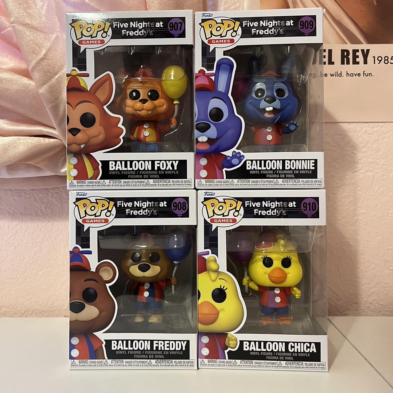 Balloon Fnaf Funko Pops the complete set! chica... - Depop