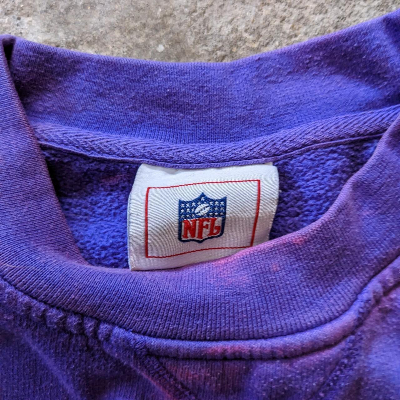 DAMBROWNByDAM Vintage 90s Minnesota Vikings Sweatshirt XL Size Purple Colour