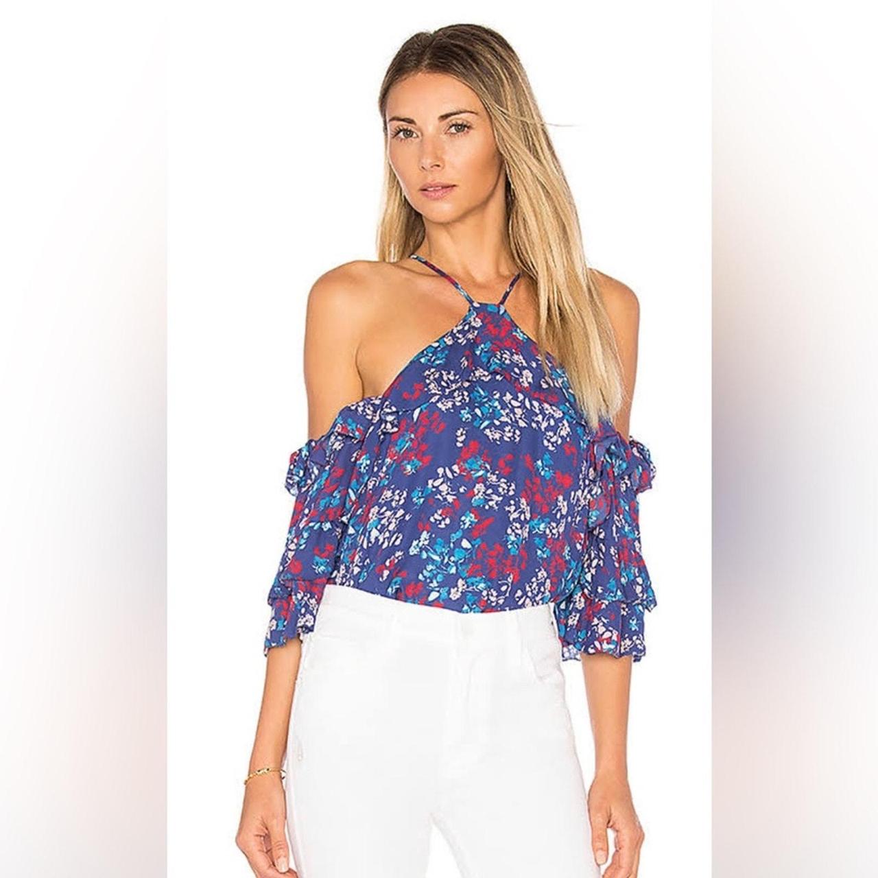 Parker floral popular cold shoulder top