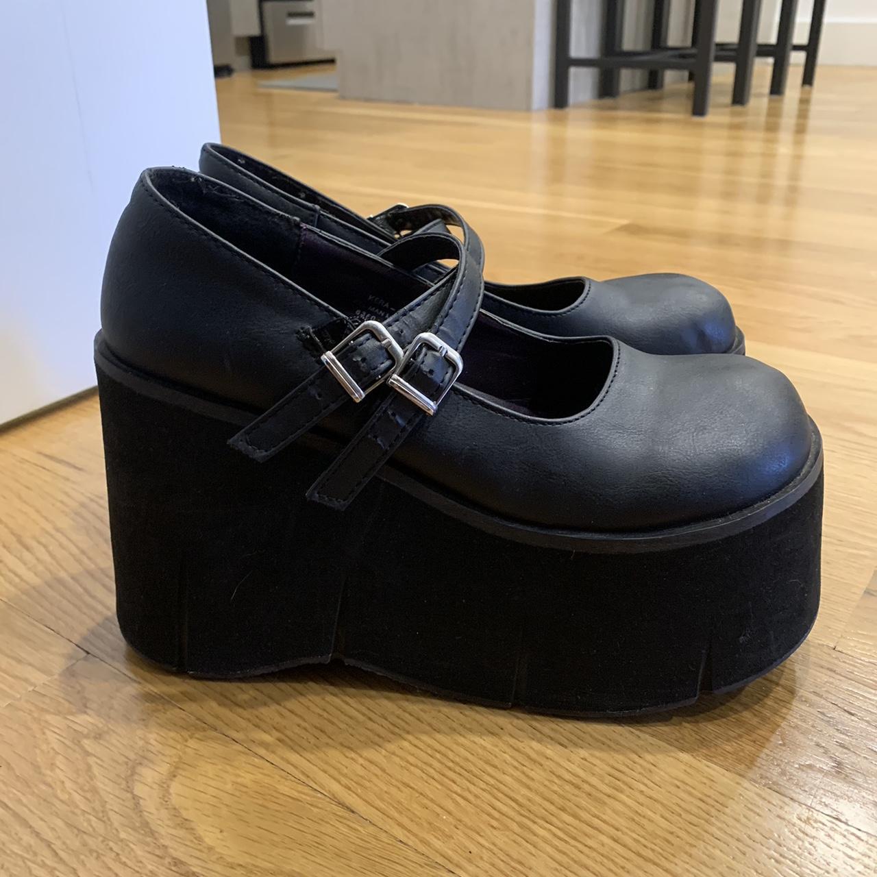 Demonia Platform Mary Janes, Size 8, Little Flaws - Depop