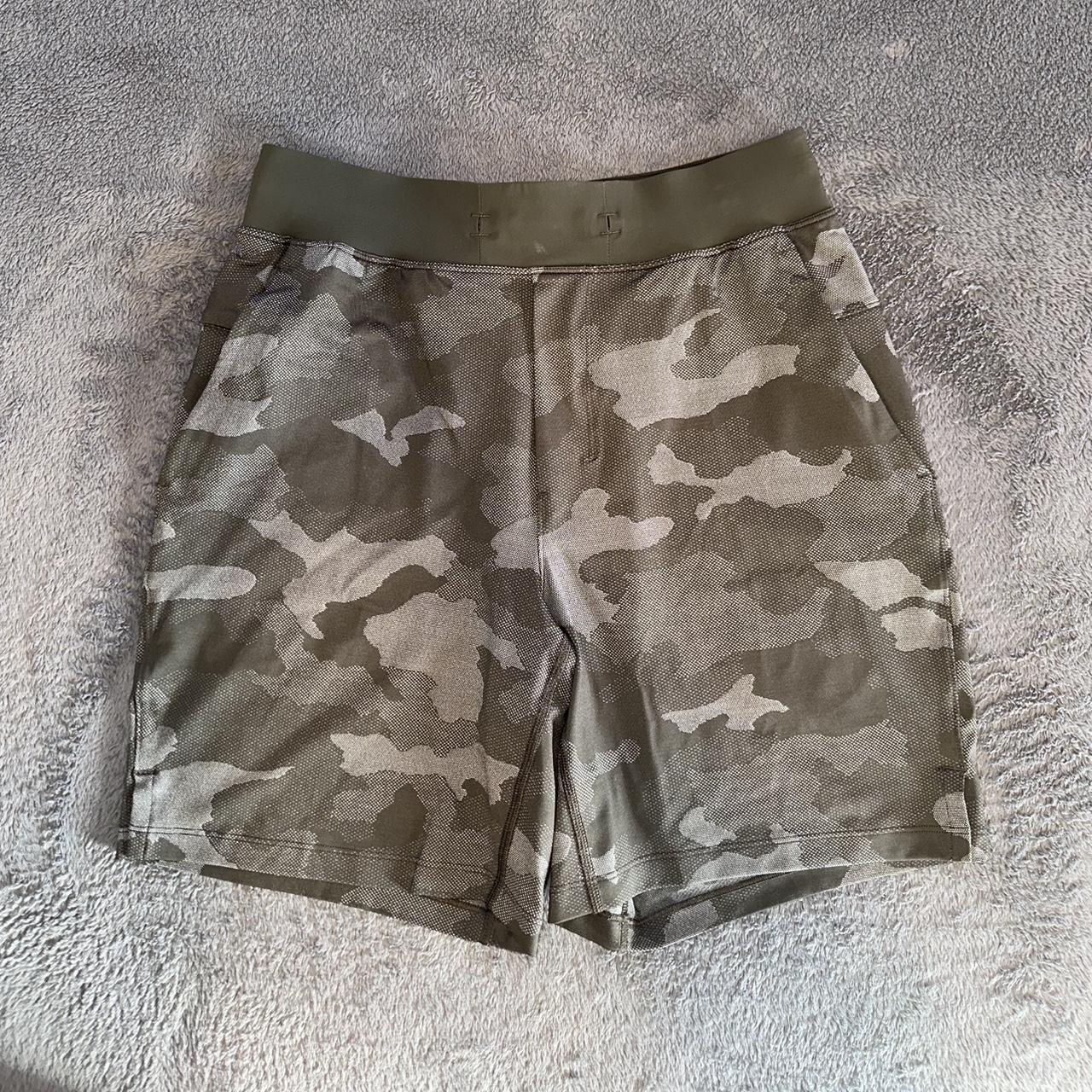 men’s camo Lululemon linerless shorts ☆ size:... - Depop